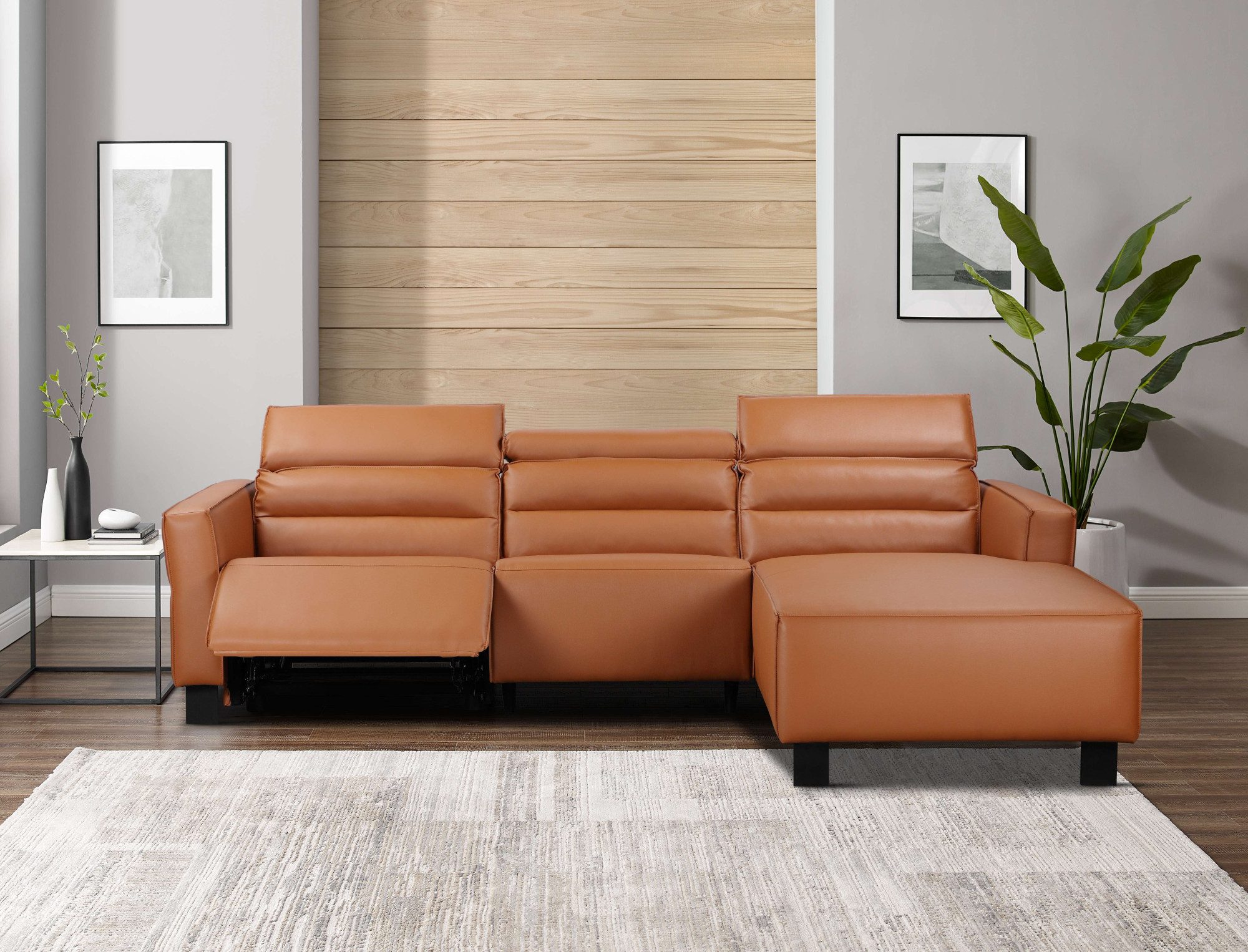 Places of Style Hoekbank Carpari, L-vorm, 263 cm, handmatige of elektrische relaxfunctie