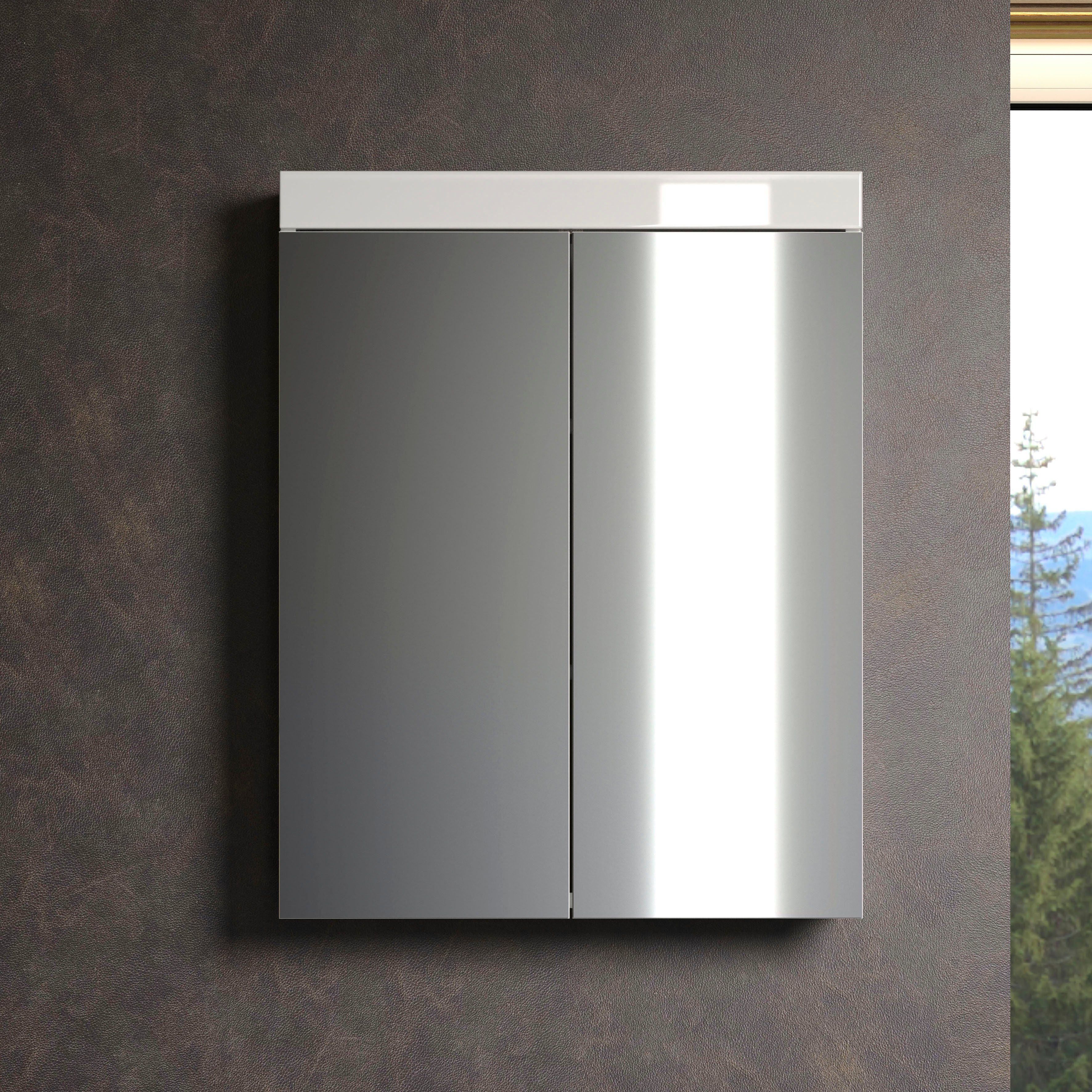 INOSIGN Spiegelkast Avena Badkamerkast optioneel met LED-verlichting - (B/D/H) 60/17/77 cm