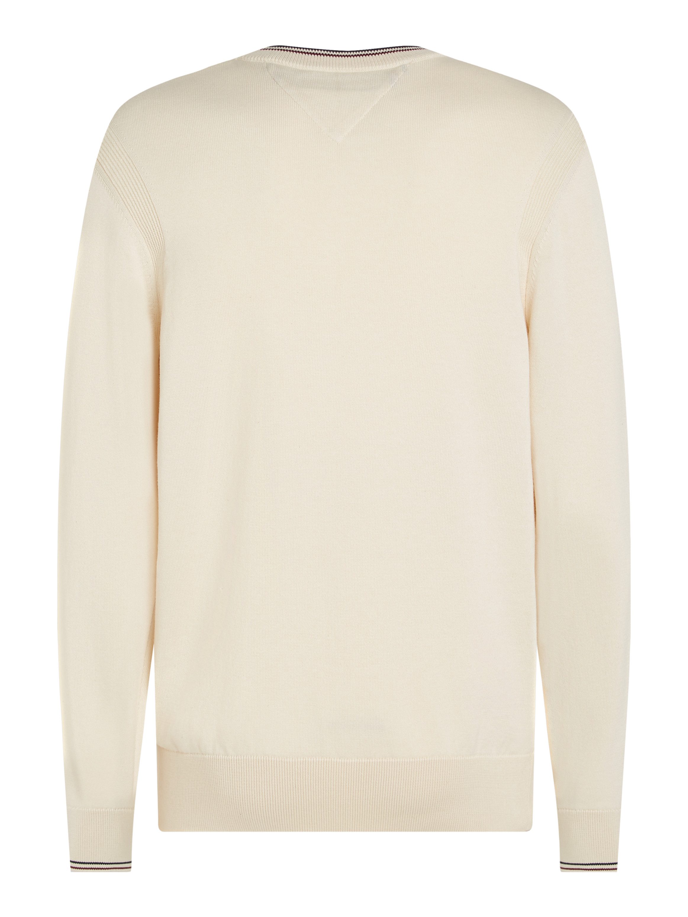 Tommy Hilfiger Trui met ronde hals RWB COTTON CREW NECK kleuraccenten in tommy kleuren