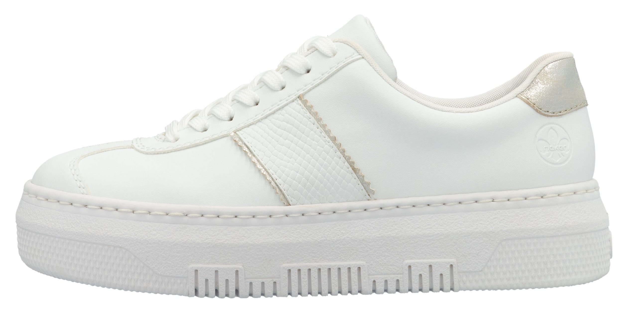 Rieker Plateausneakers veterschoen, lage schoen, vrijetijdsschoen met gepolsterde schachtversteviging