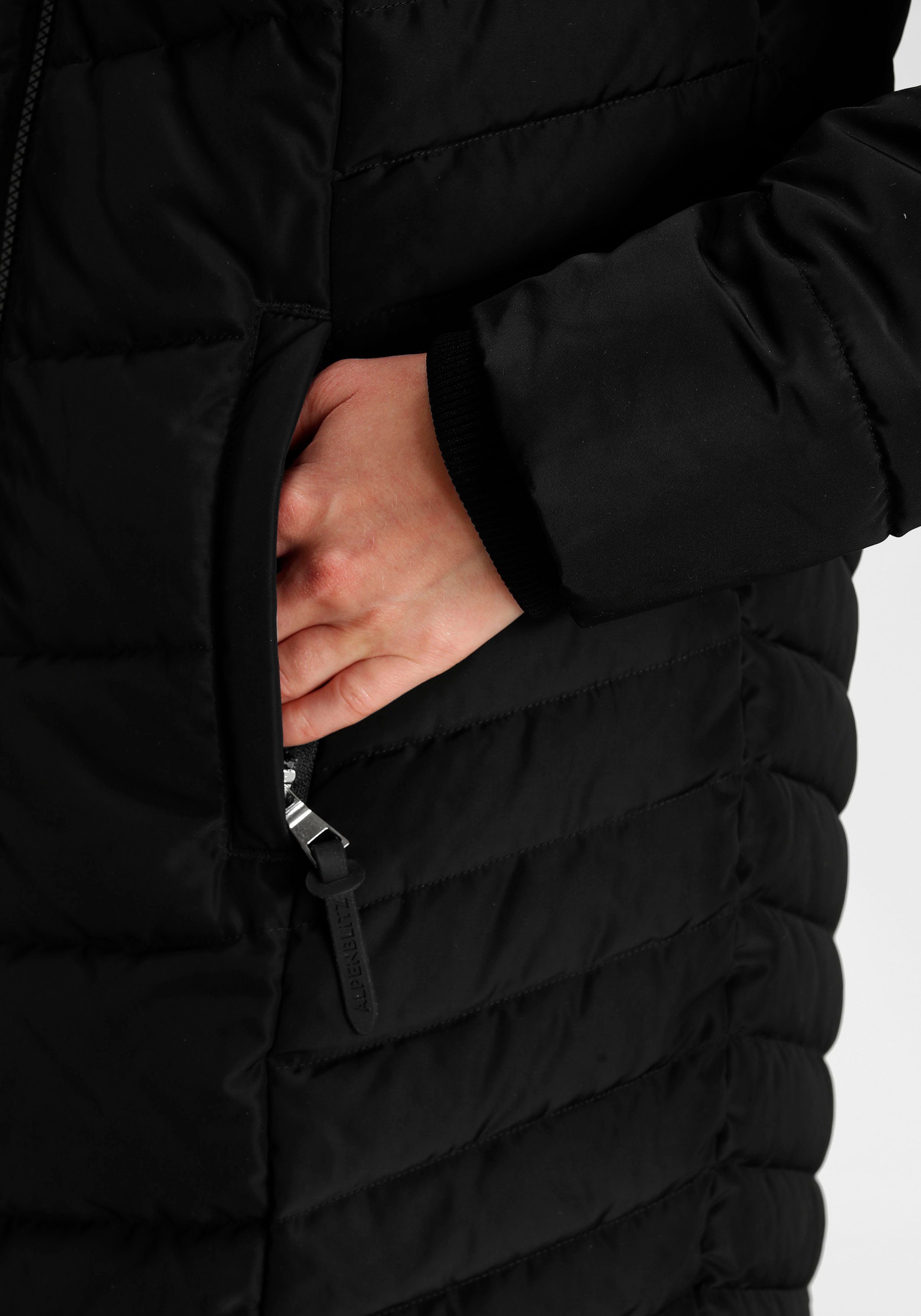 ALPENBLITZ Gewatteerde jas Konstanz met knuffelig capuchon-fleece-voering