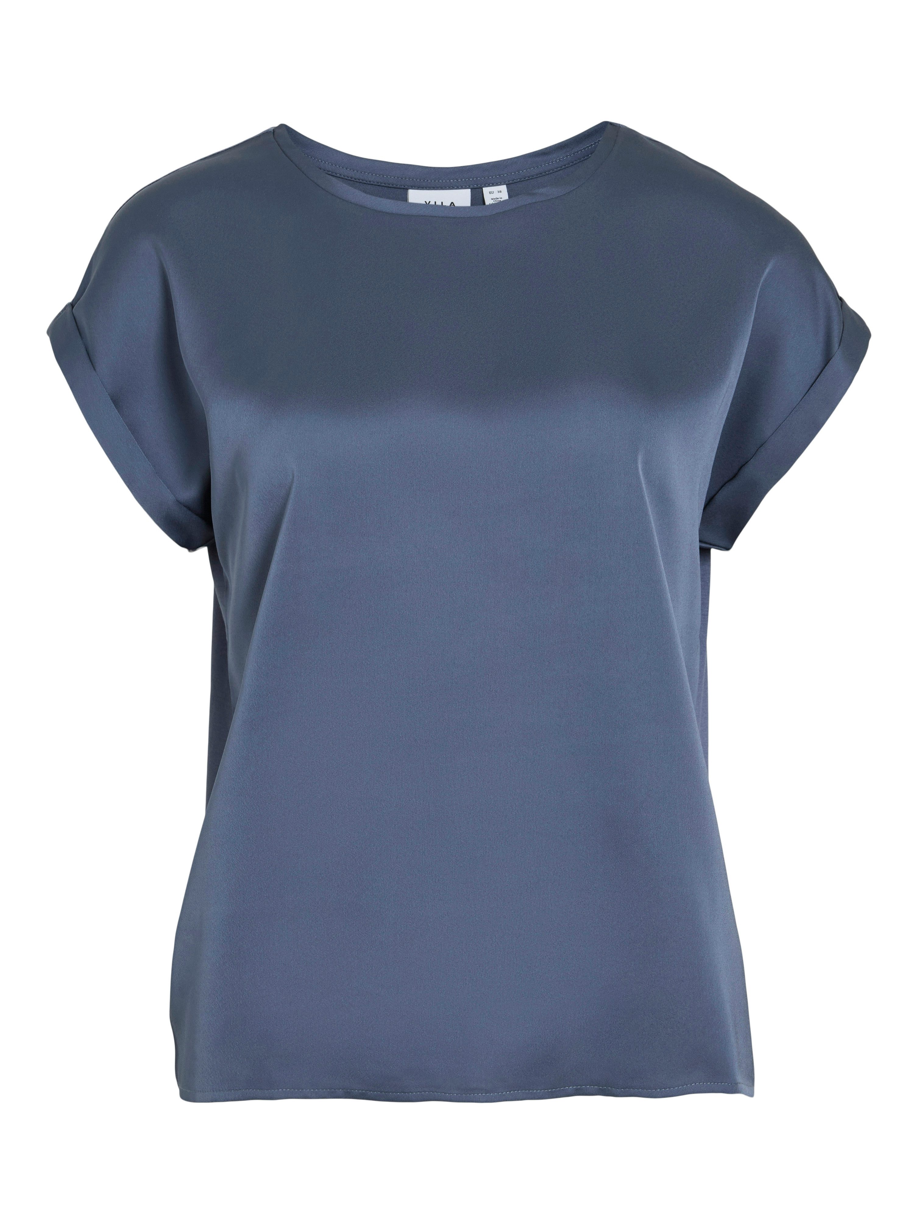 Vila Shirt met korte mouwen VIELLETTE S/S SATIN TOP - NOOS