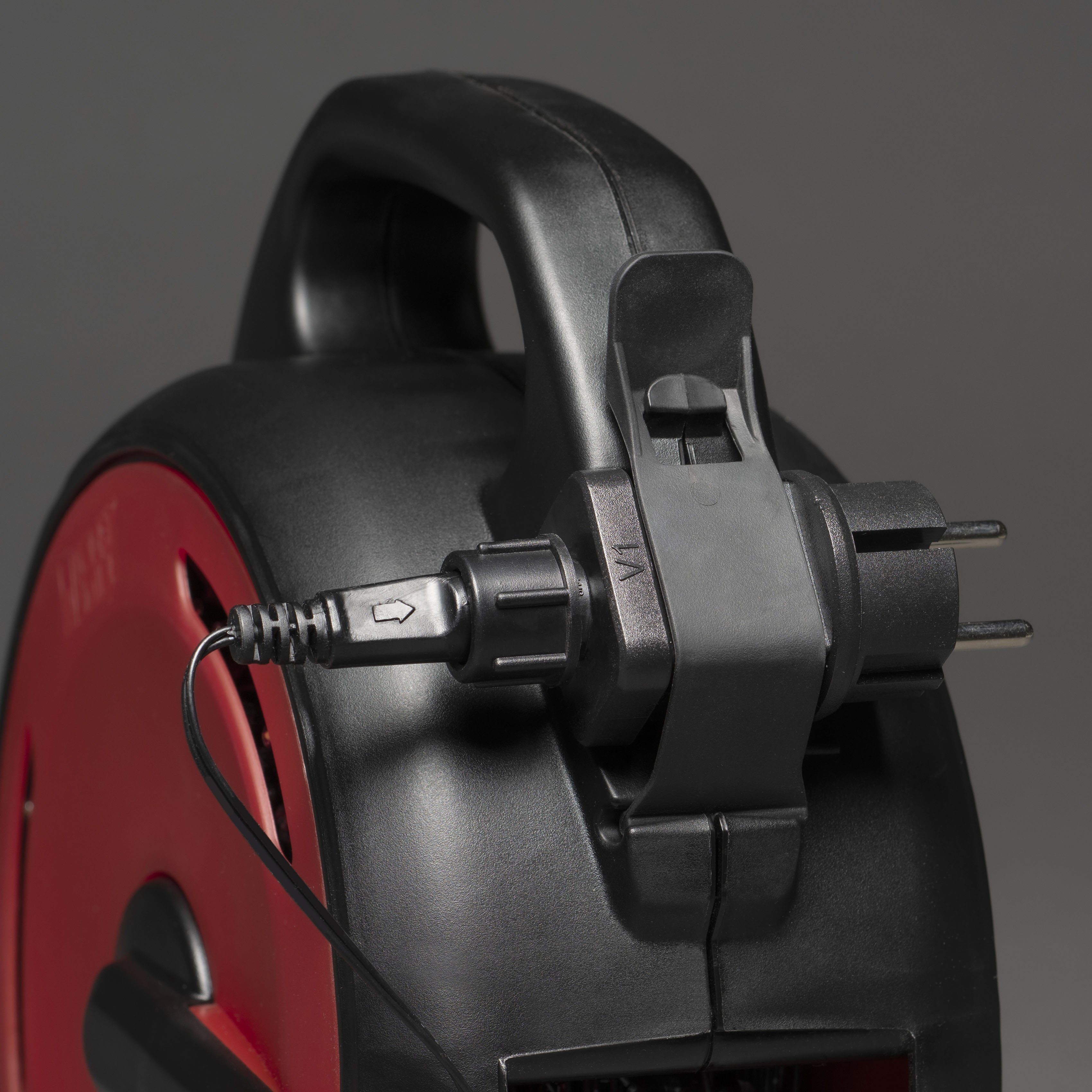 KONSTSMIDE Led-lichtsnoer Kerstversiering buiten Micro-leds met kabelhaspel, zwart/rood, 600 warmwitte dioden (1 stuk)