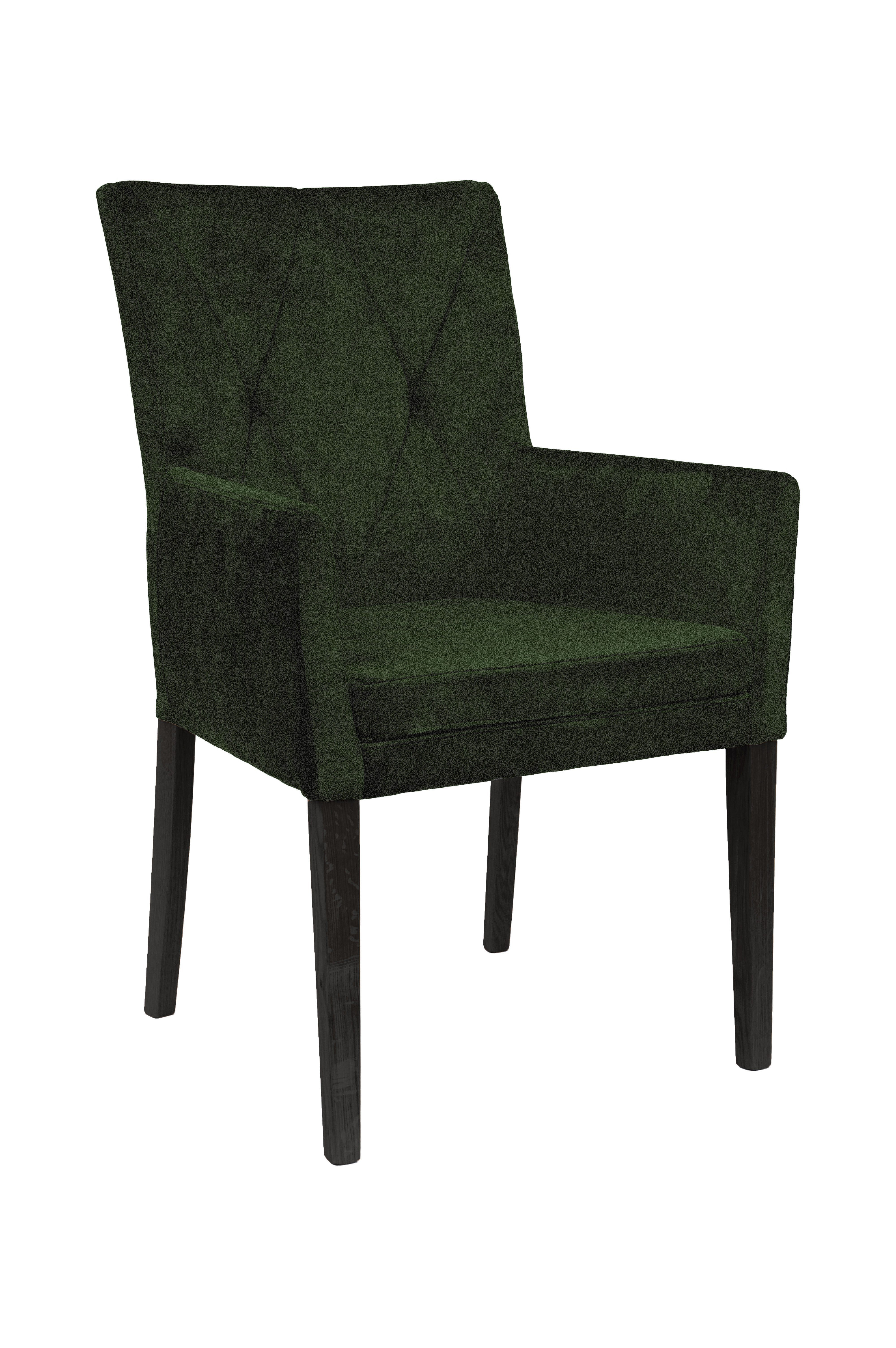 Home affaire Stoel met armleuningen Diamond (1 stuk) 4 poot stoelen groen