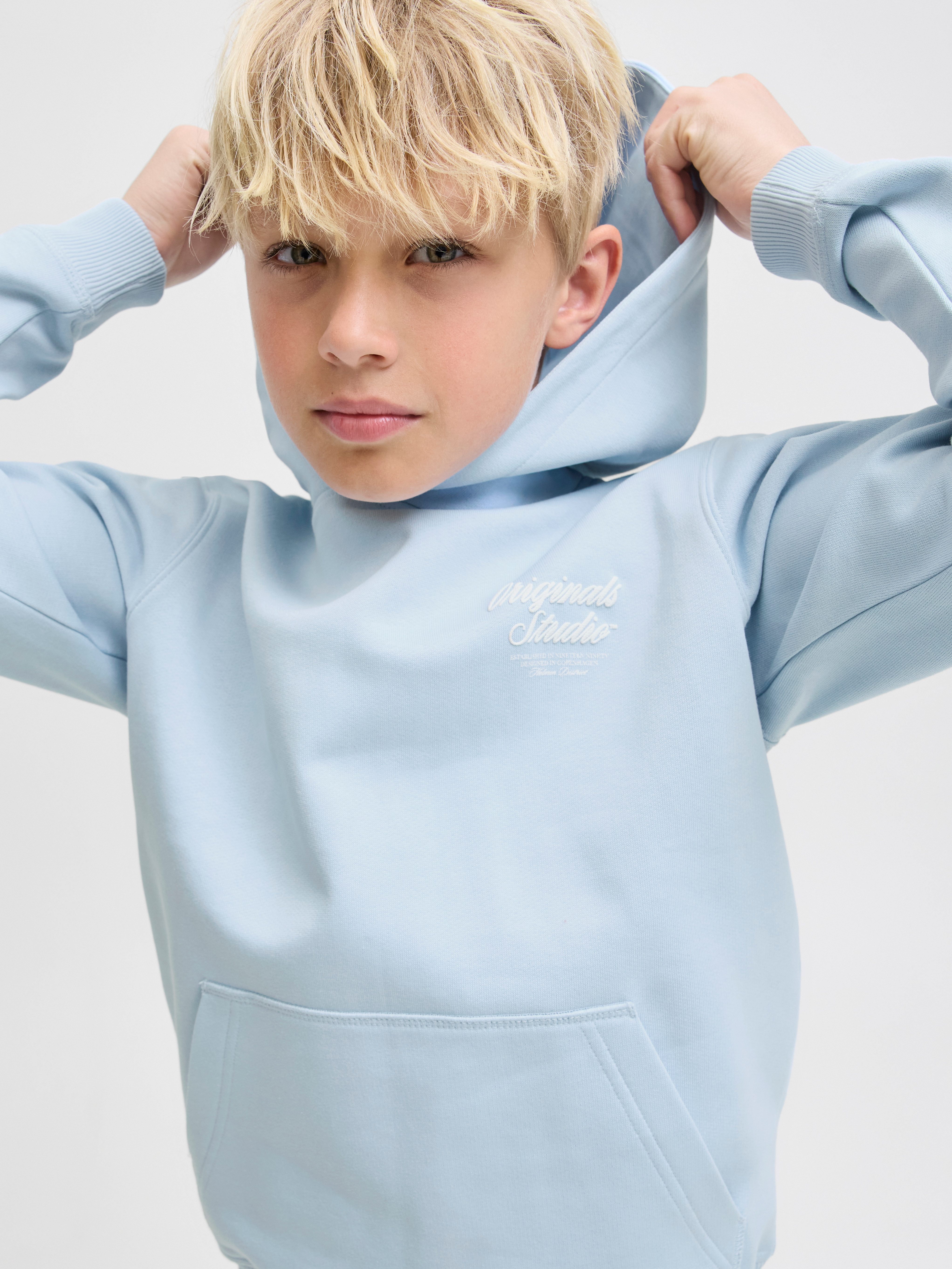 Jack & Jones Junior Hoodie JORNORREBRO TYPO BACK SWEAT HOOD SN JNR