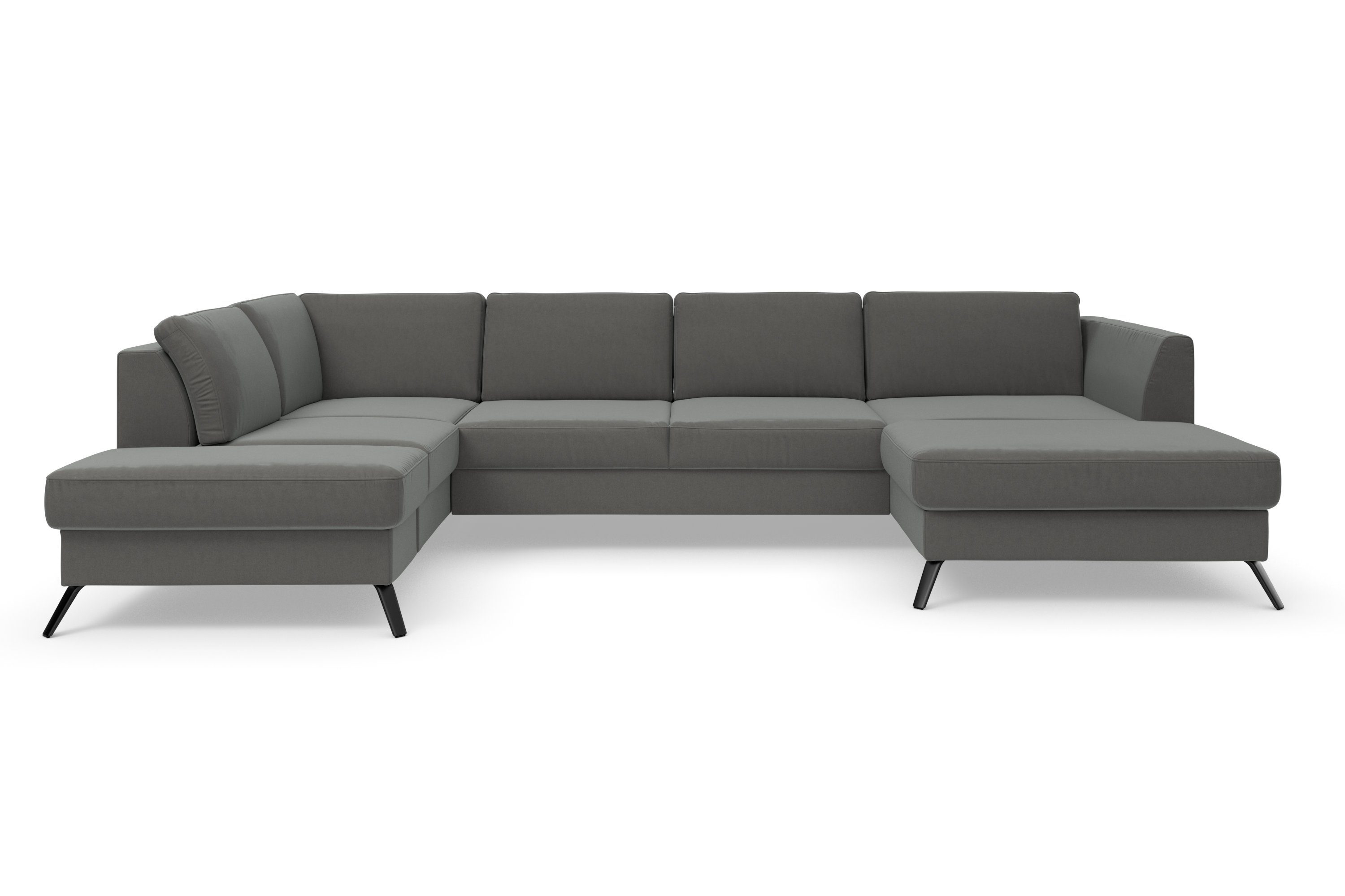 sit&more Zithoek Olsen U-vorm inclusief zitdiepteverstelling, naar keuze met slaapfunctie, 15 cm hoog