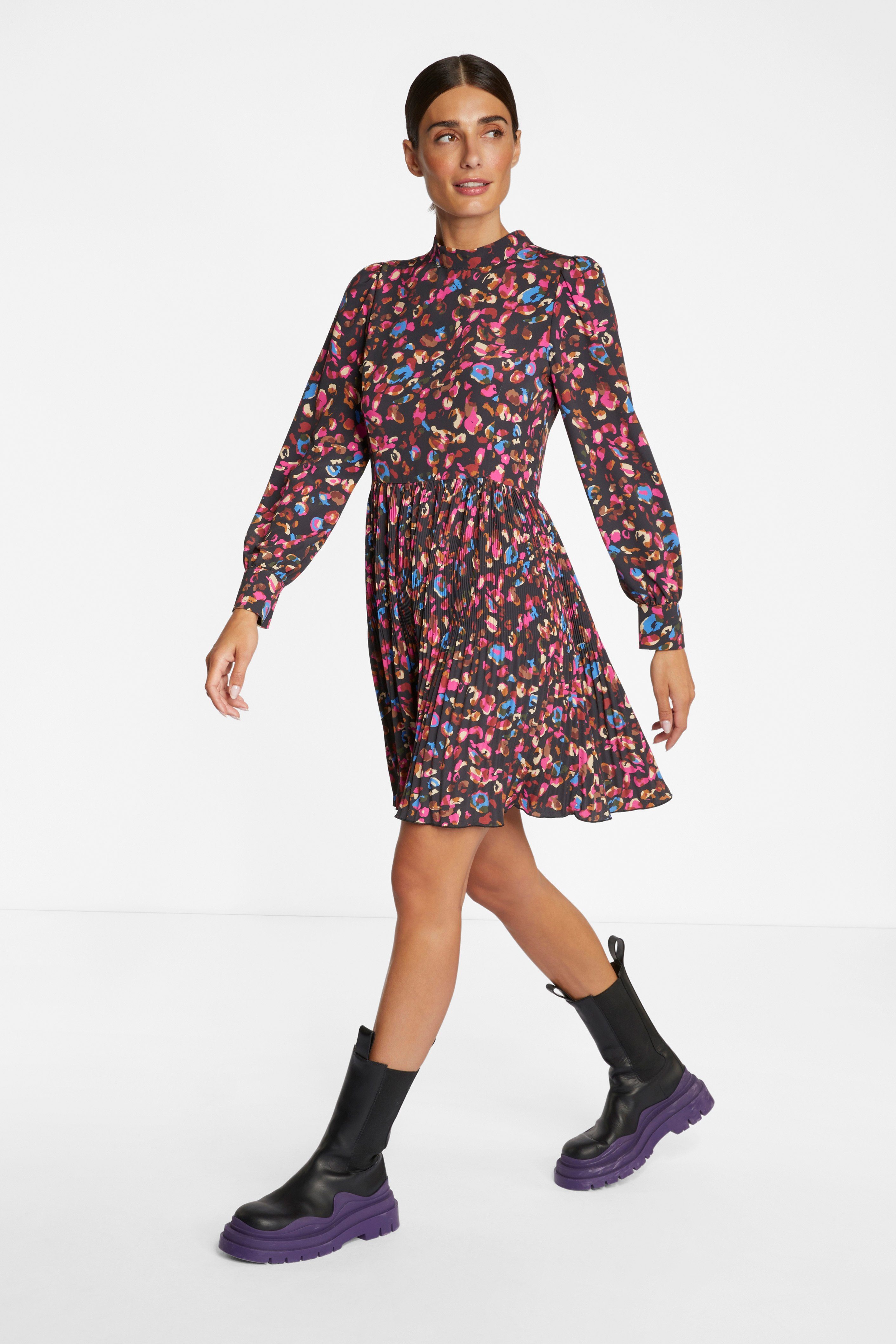 Rich & Royal Geplooide mini-jurk Black Dames