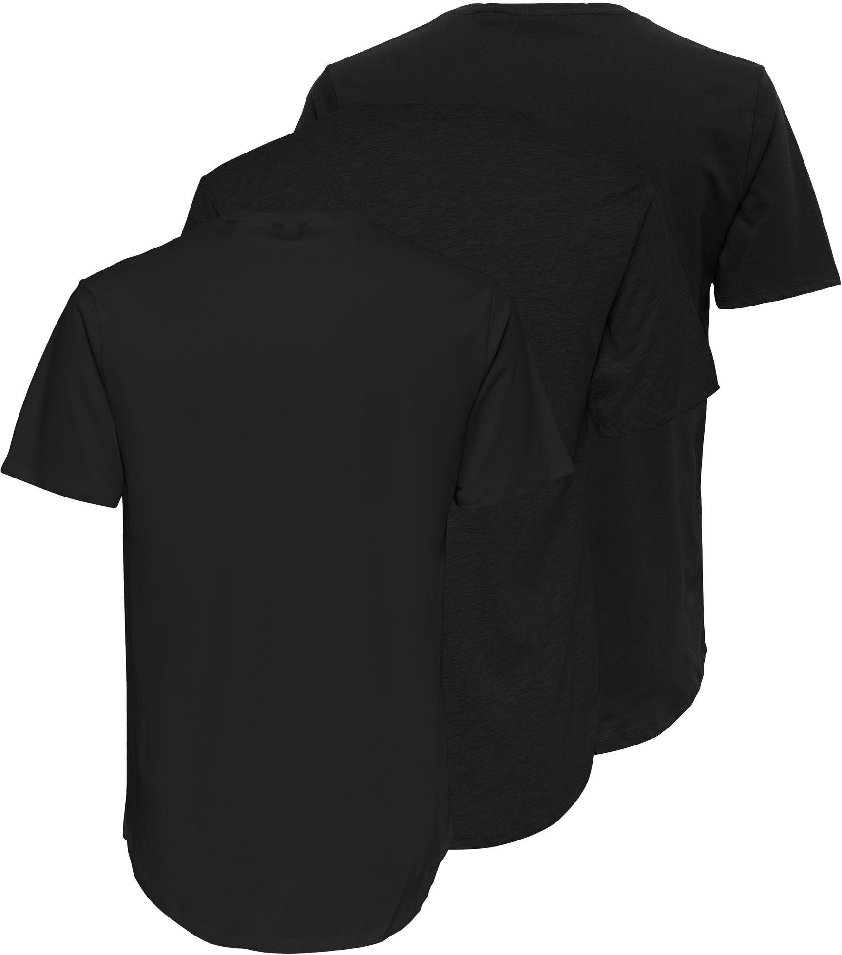 ONLY & SONS Shirt met ronde hals ONSMATT LONGY SS TEE 3-PACK (set, 3-delig)
