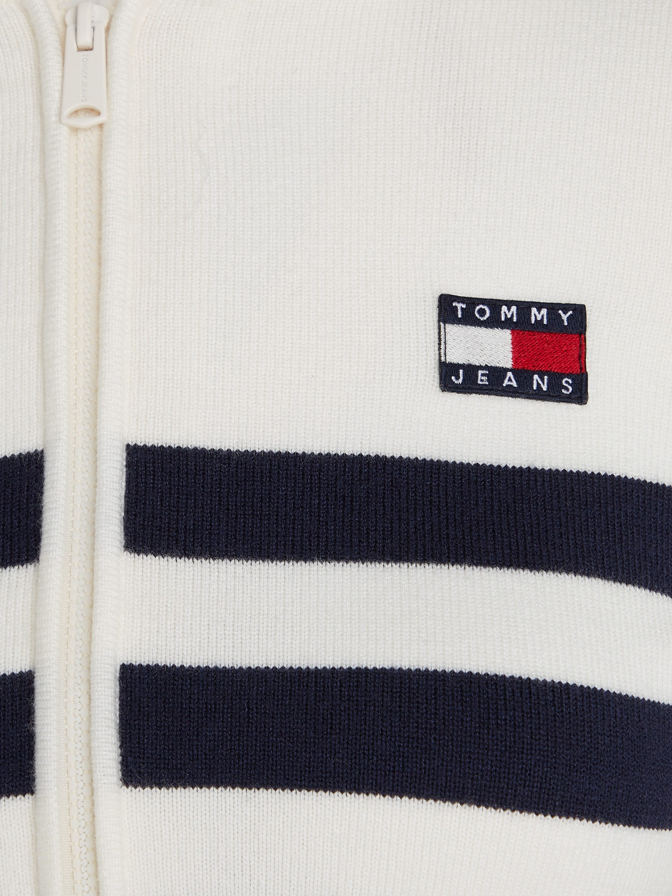 TOMMY JEANS Sweatvest TJW STRIPE ZIP THRU BADGE HOOD