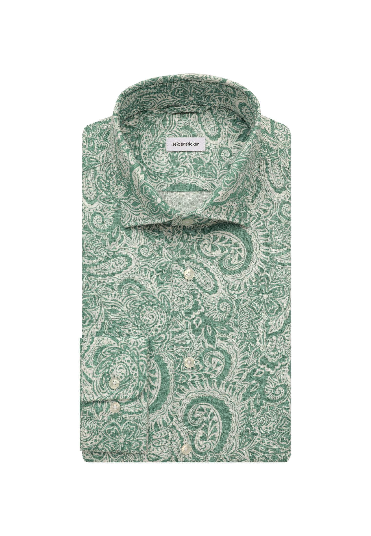 seidensticker Businessoverhemd Regular lange mouwen kentkraag paisley