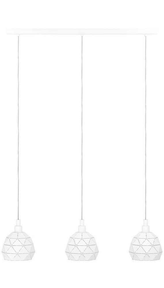 EGLO Hanglamp ROCCAFORTE Hanglamp, hanglamp van staal, kleur: wit, fitting: E14 (1 stuk)