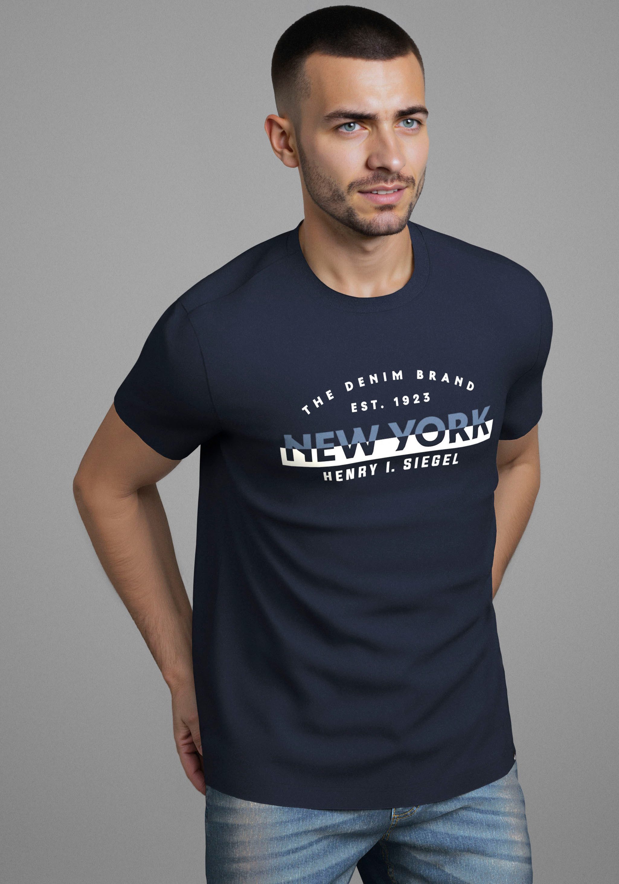 H.I.S Shirt met ronde hals Nieuwe collectie!