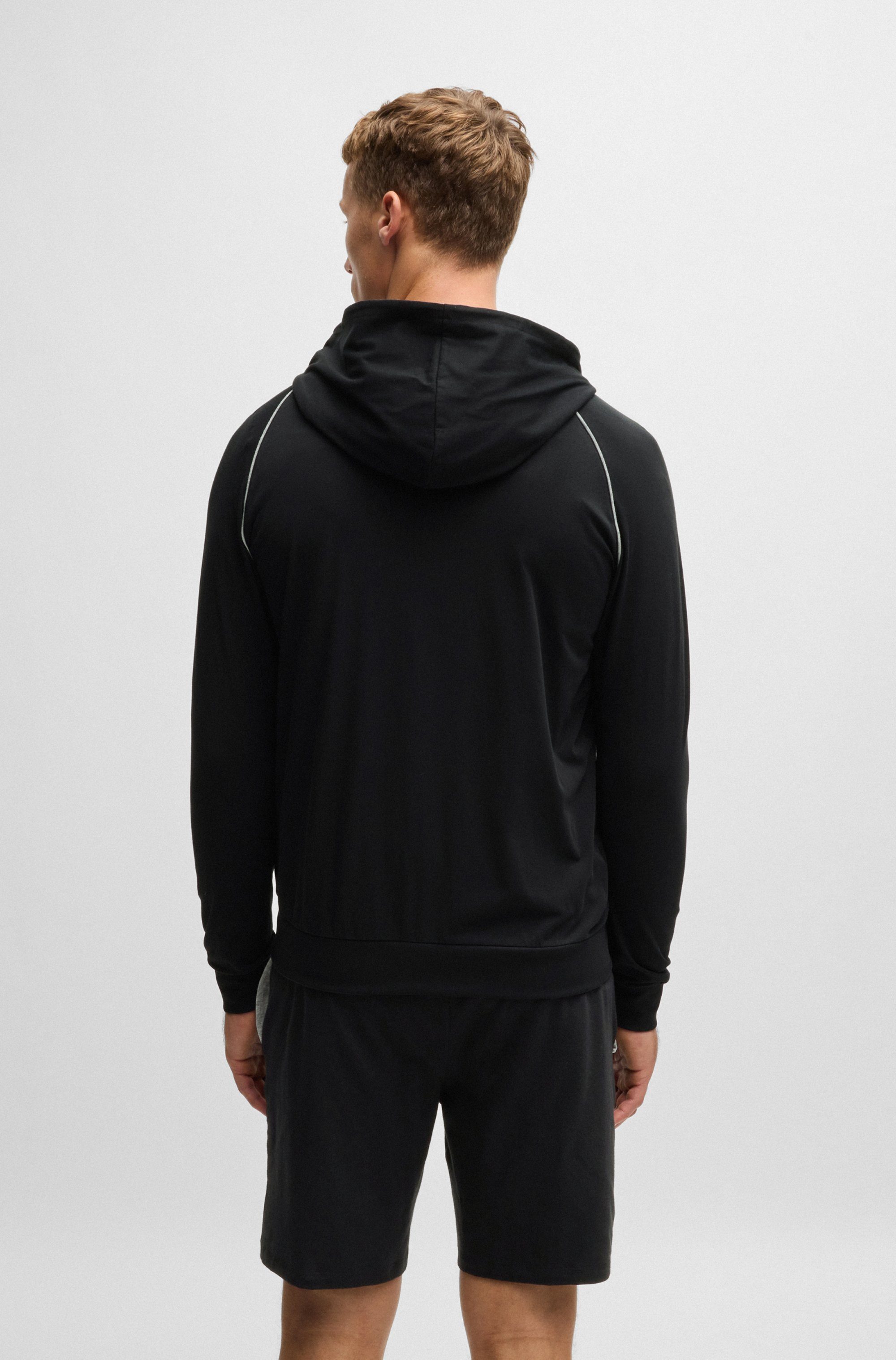 BOSS Capuchonsweatvest Mix&Match Jacket H met boss-borduursel op de borst