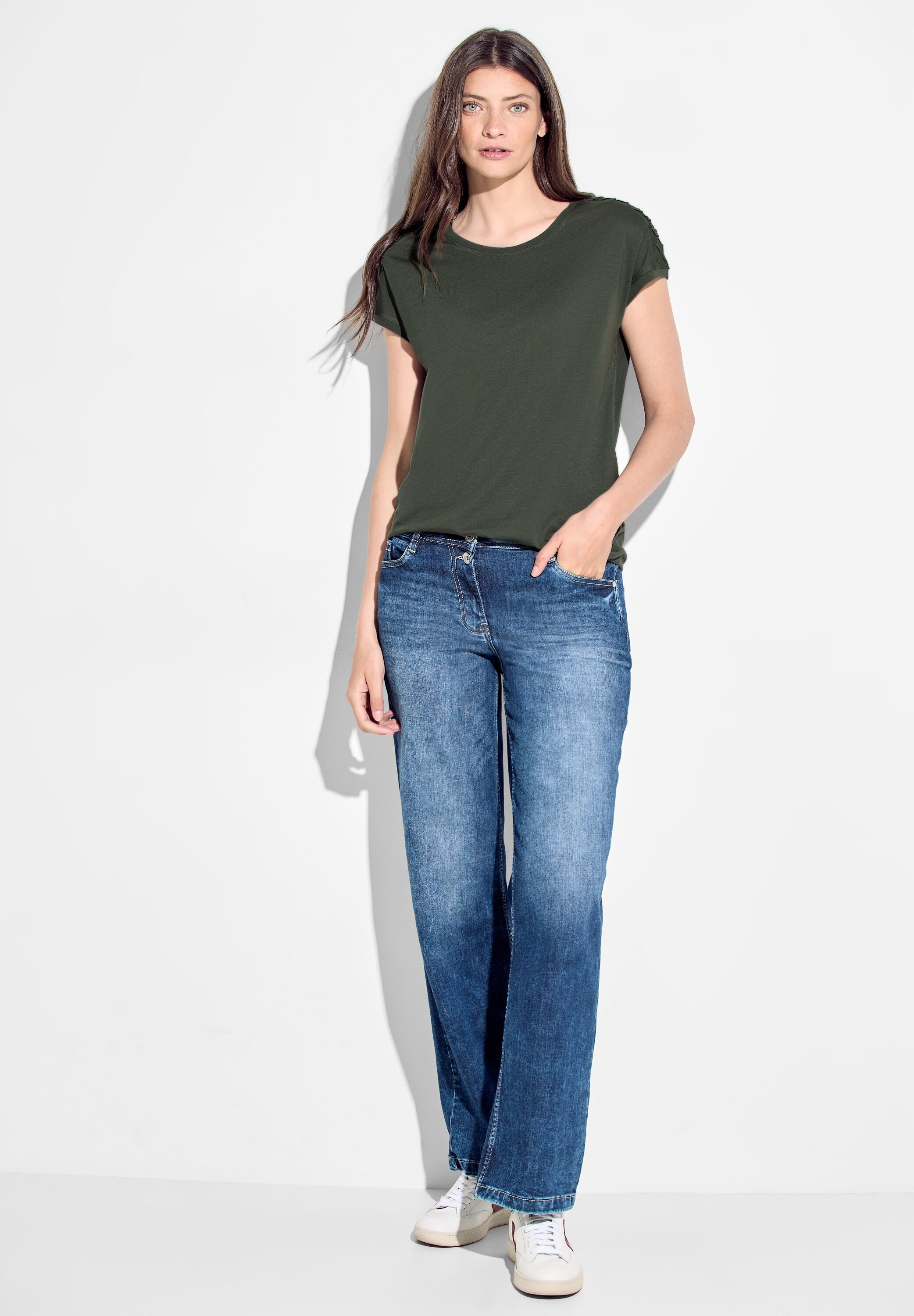 Cecil T-shirt met biesdecoratie