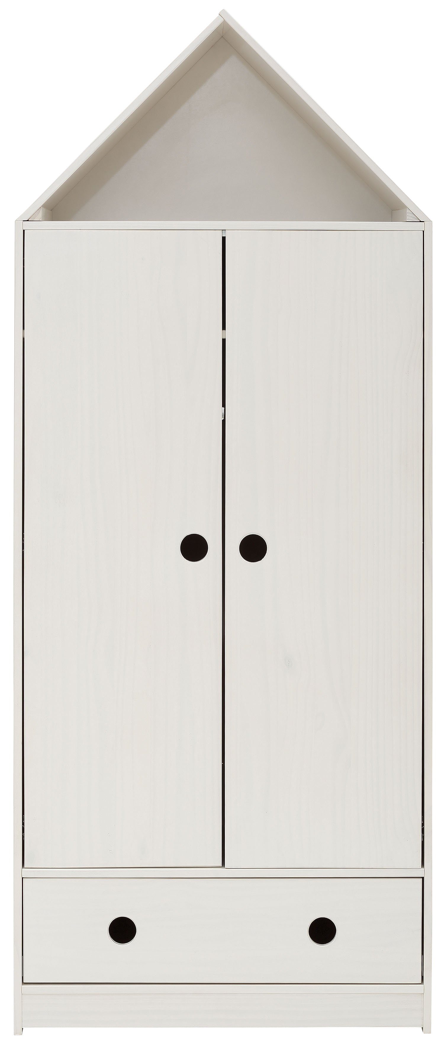 Lüttenhütt Kledingkast Alpi Grenenhout, met planken en garderobestang, hoogte 180 cm