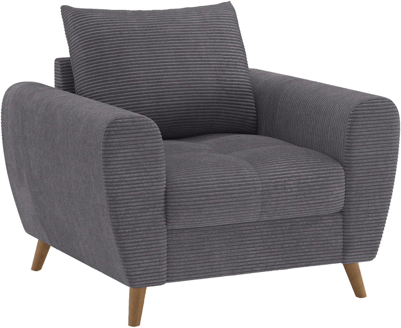 Mr. Couch Fauteuil Blackburn II Geschikt voor de set, optioneel met koudschuim fauteuils grijs