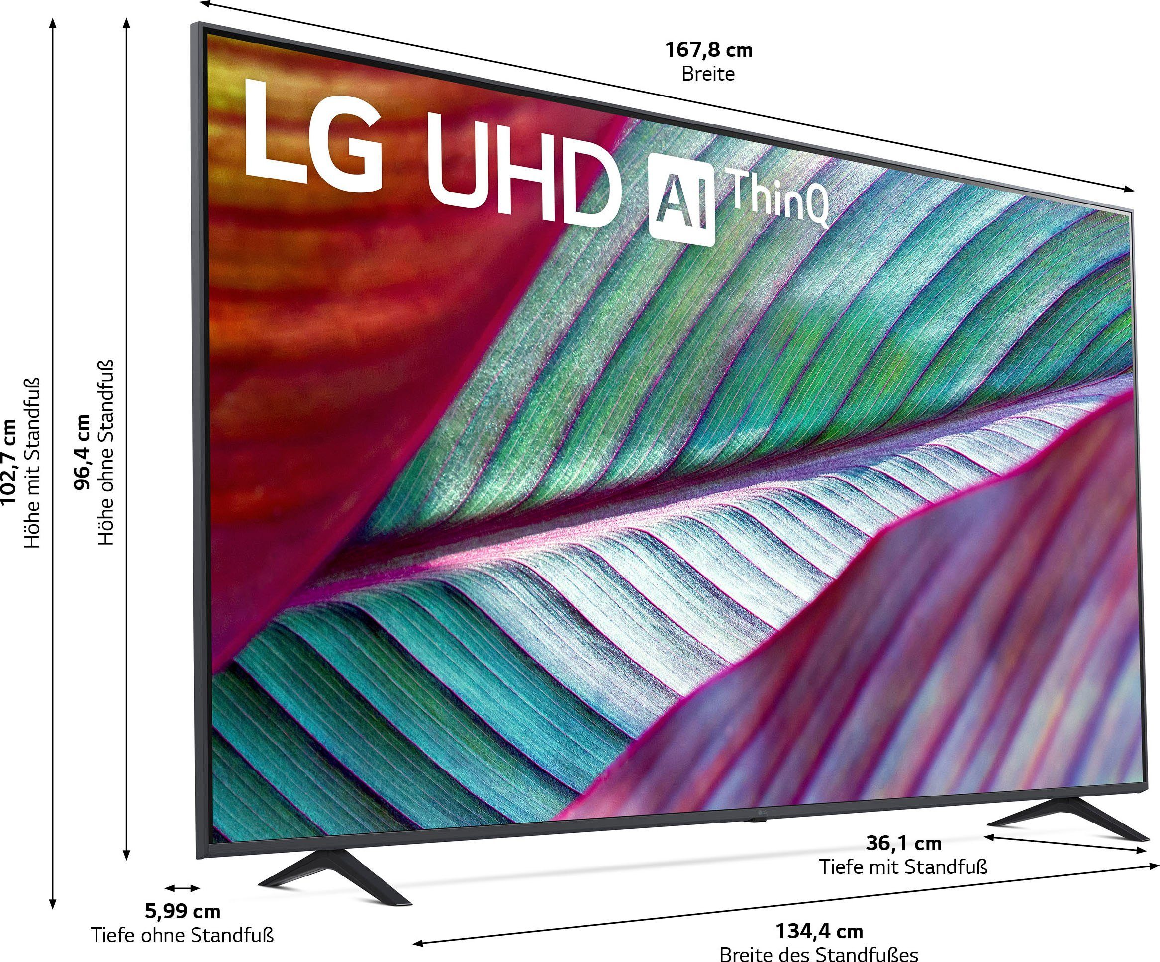 LG LCD-led-TV 75UR78006LK, 189 cm / 75", 4K Ultra HD, Smart TV, UHD, α5 Gen6 4K AI-Processor, HDR10, AI Sound, AI Brightness Control