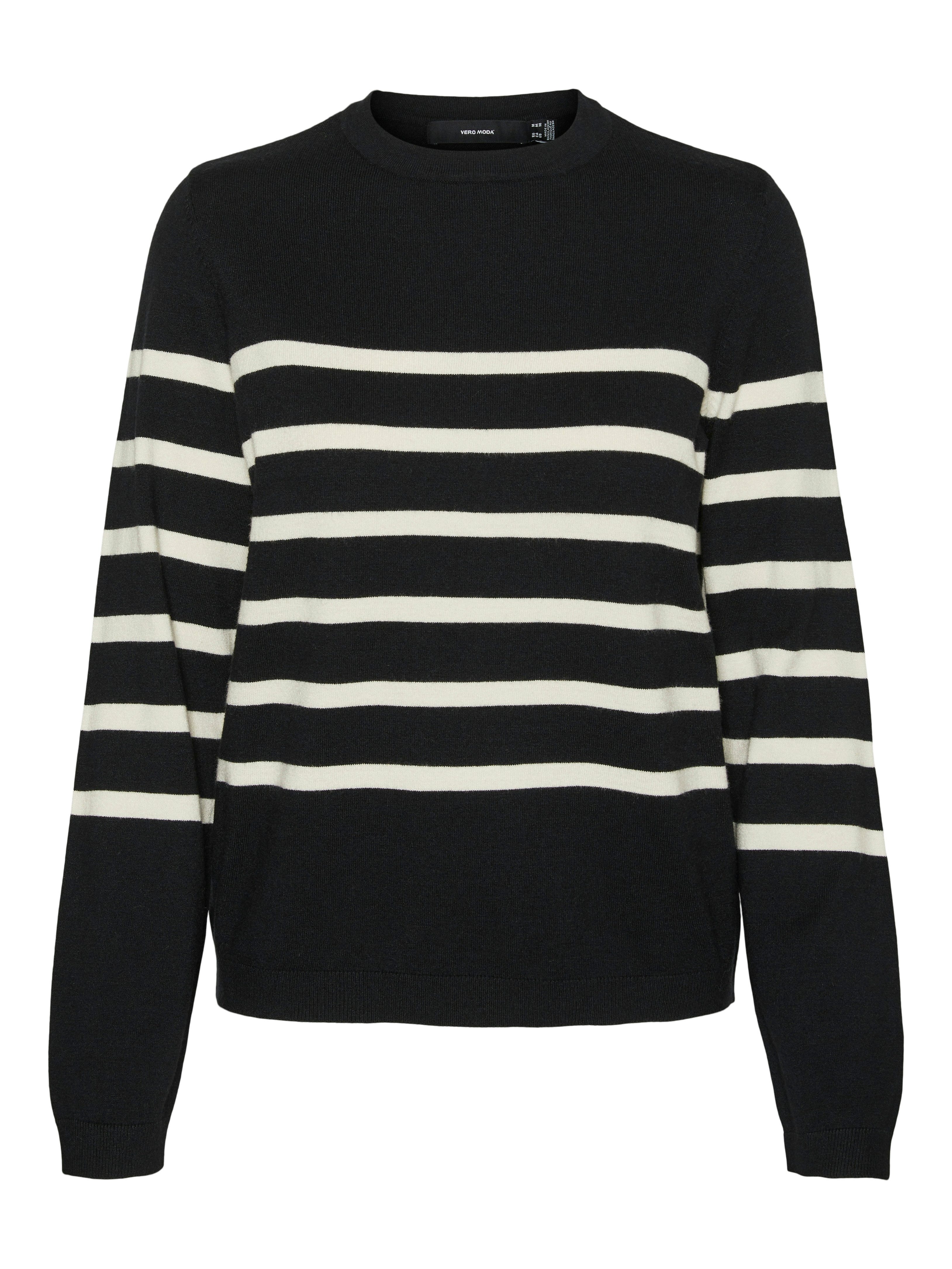 Vero Moda Trui met ronde hals VMSABA PLAIN LS O-NECK PULLOVER GA NOOS