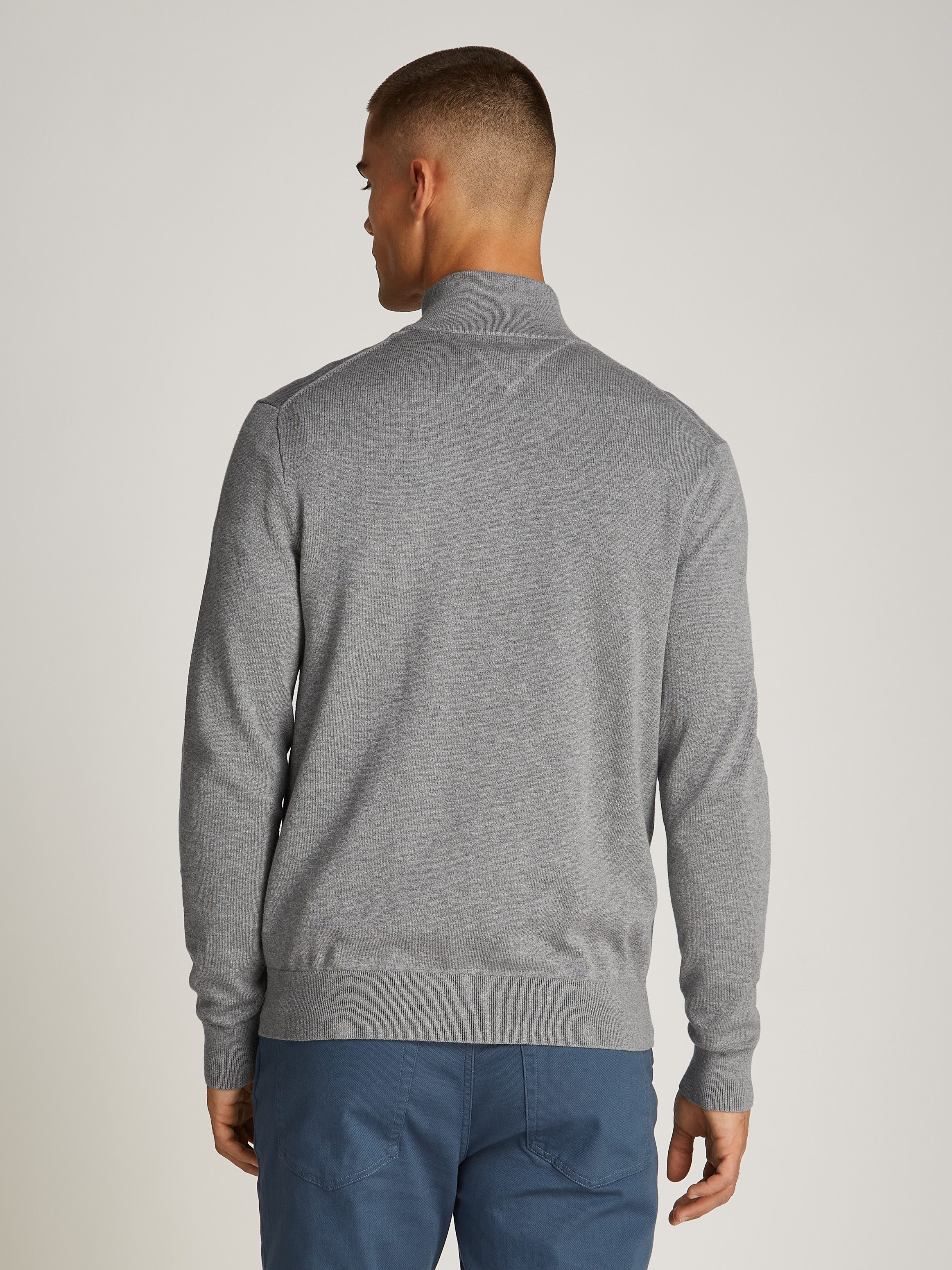 Tommy Hilfiger Schipperstrui ESSENTIAL COTTON ZIP MOCK