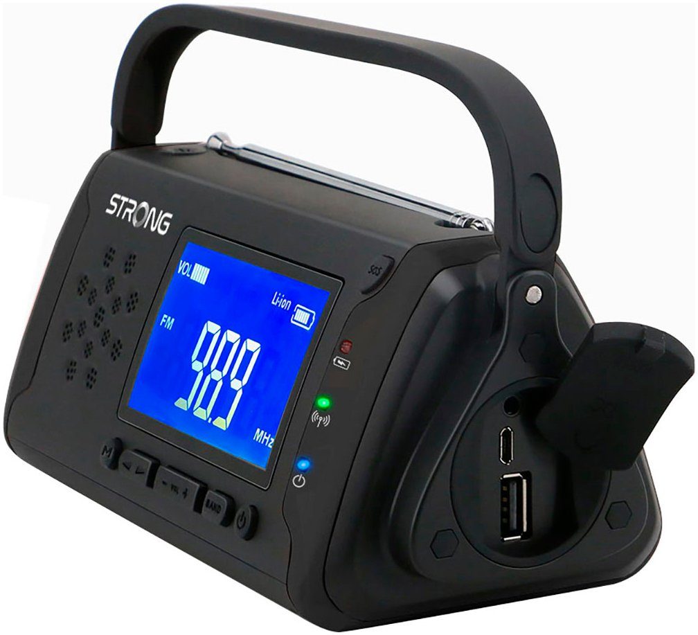 Strong Noodradio EPR1500 Camping- en noodradio met zonne- en handbediening, powerbank