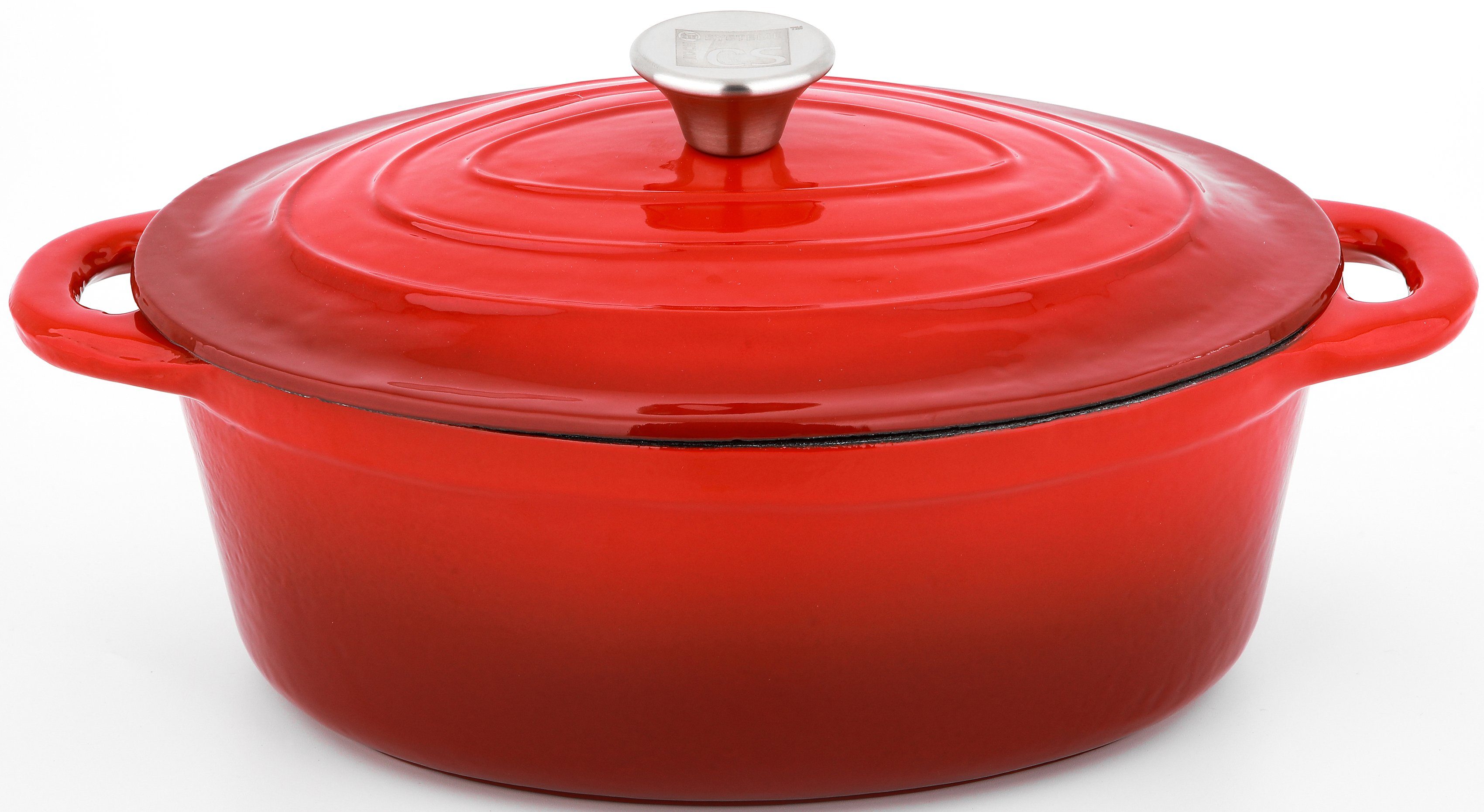 CS-Solingen Braadpan Xanten Inductie braadpannen maat 22 cm x 37 cm x 11,5 cm rood