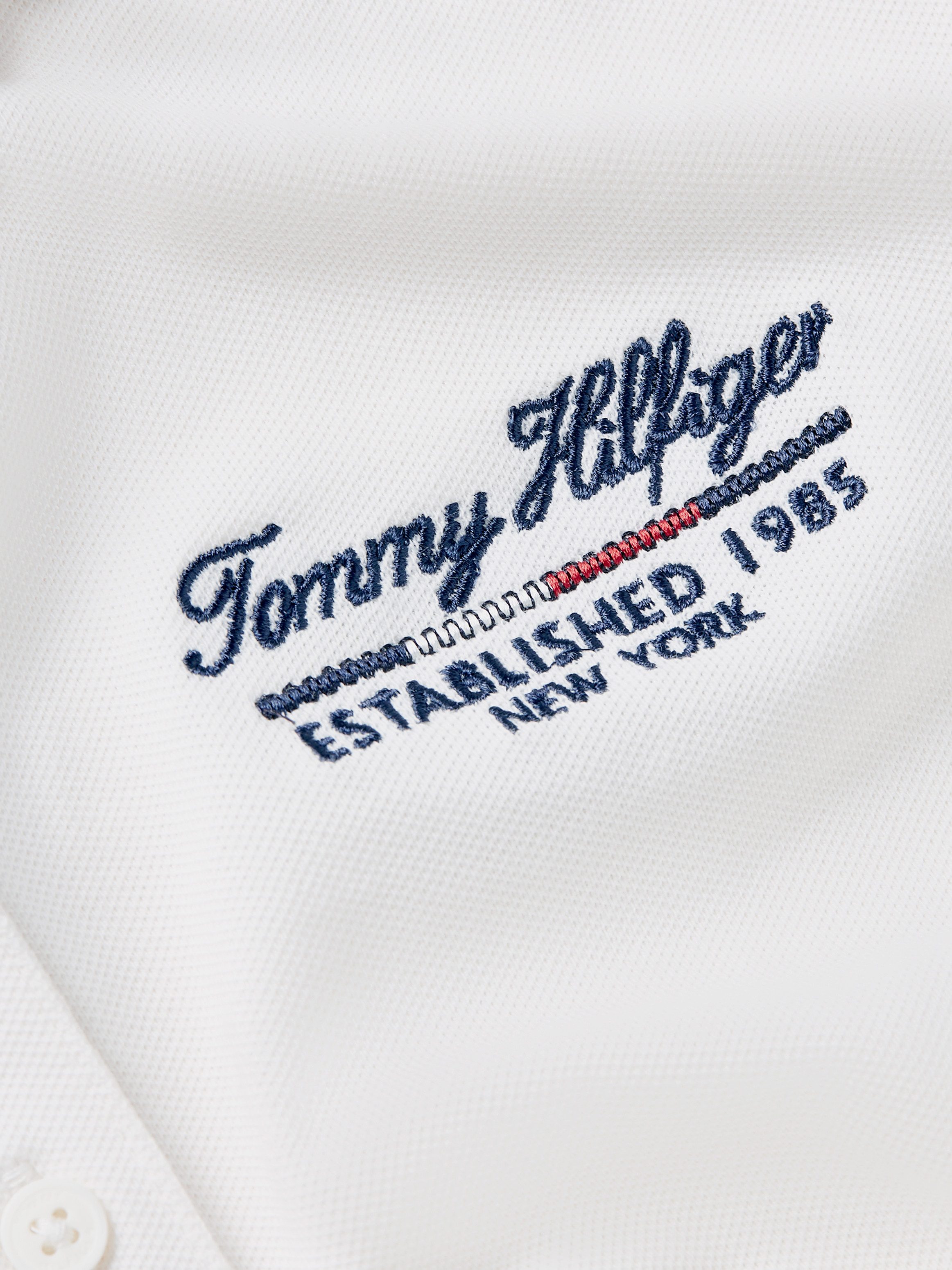 Tommy Hilfiger Poloshirt SLIM SCRIPT GRAPHIC POLO SS met tommy hilfiger script-logo-opschrift