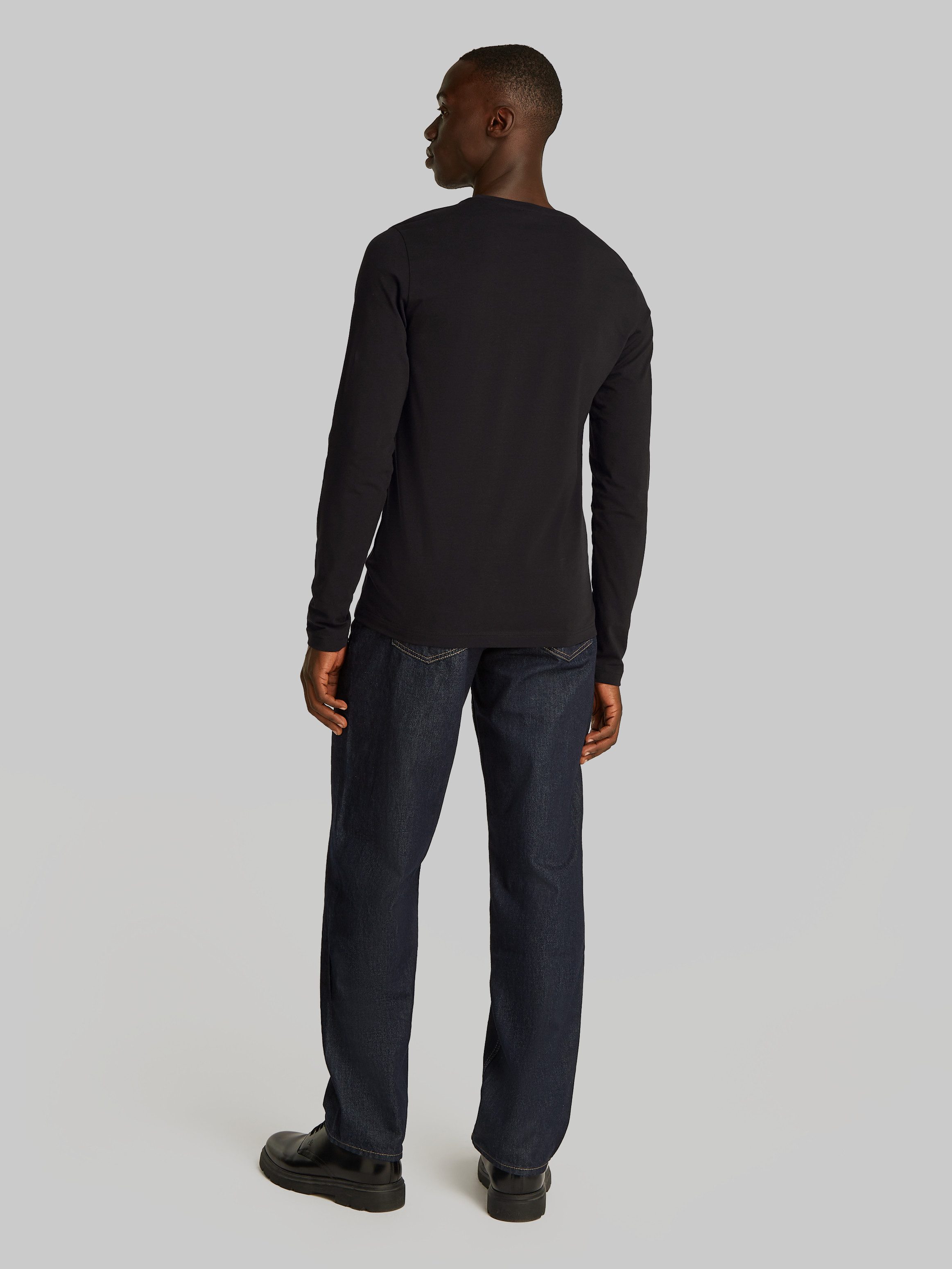 Calvin Klein Shirt met lange mouwen STRETCH SLIM FIT LS T-SHIRT