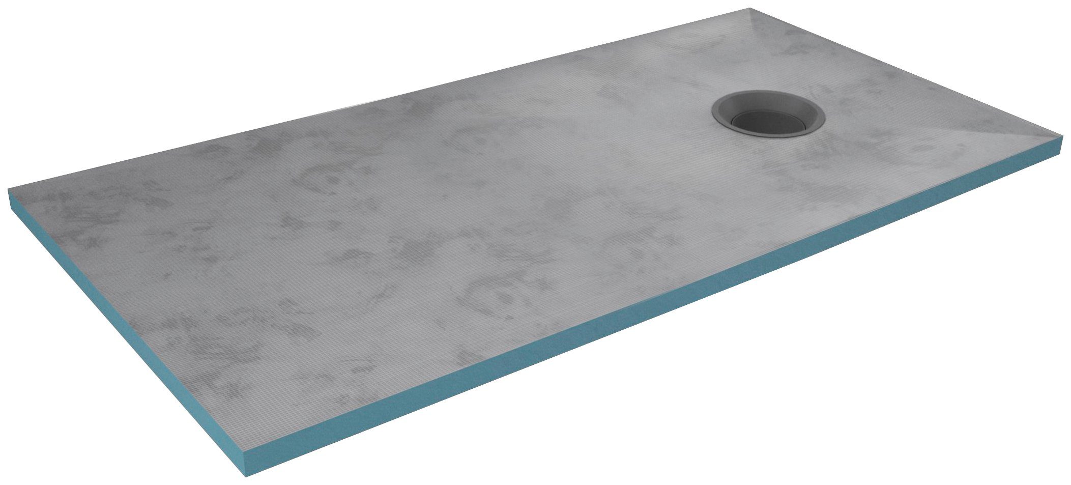 Marwell Douchebak 160 x 90x 4 cm van zeer stevige, waterdichte polystyreen, 160 cm x 90 cm douchebakken grijs