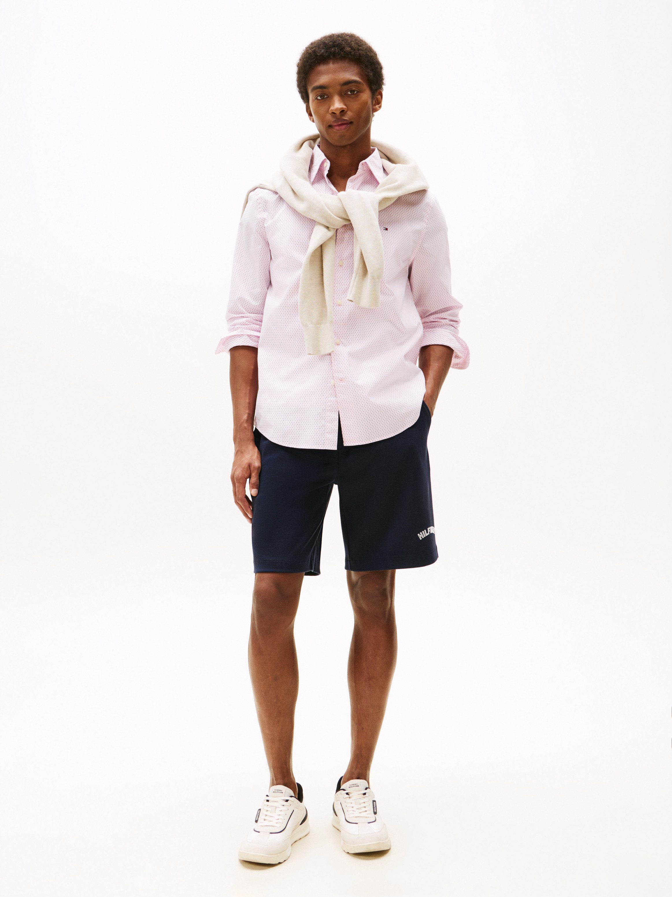 Tommy Hilfiger Overhemd met lange mouwen FLEX POPLIN MINI PRINT RF SHIRT