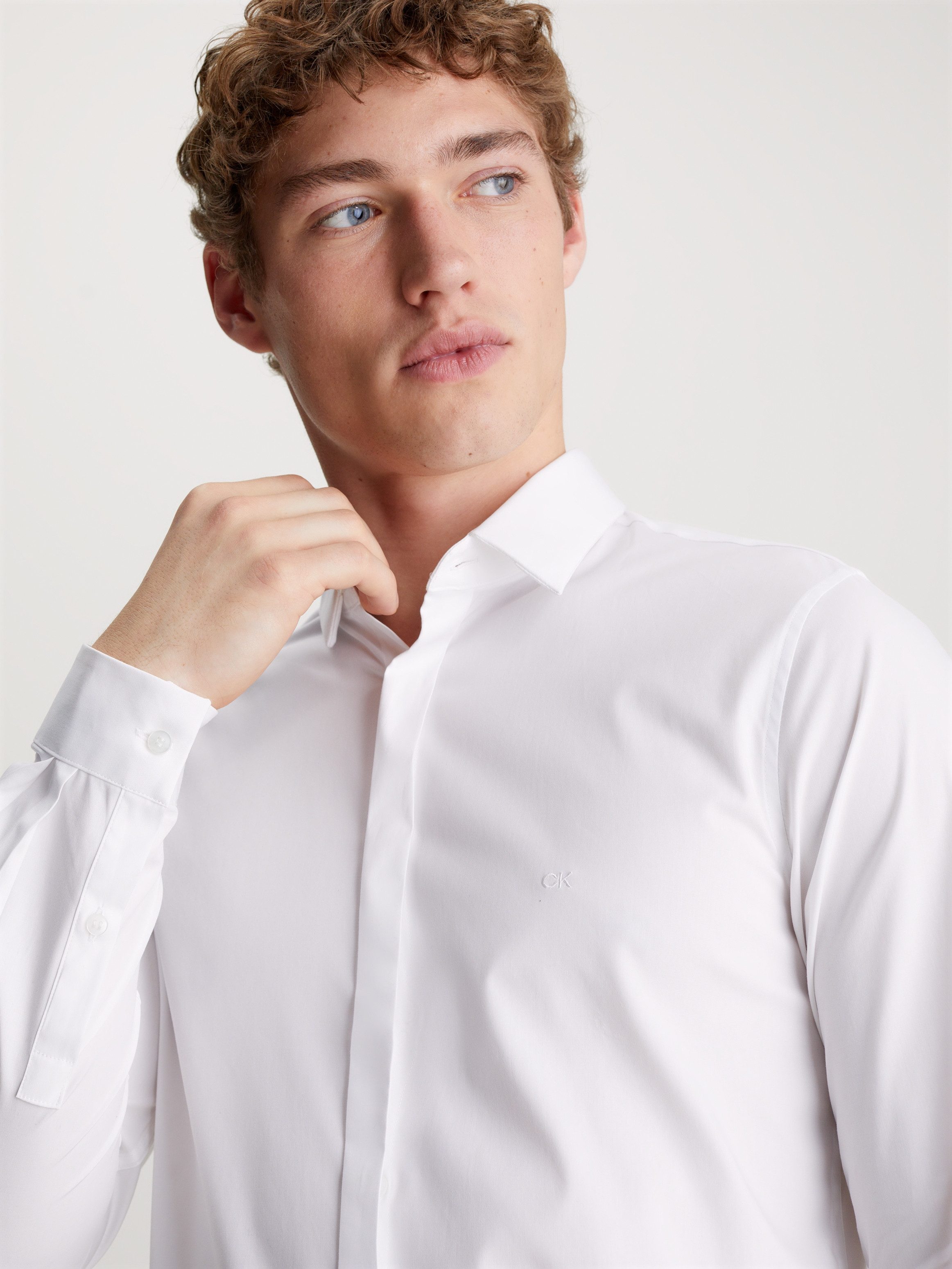 Calvin Klein Overhemd met lange mouwen POPLIN HP EXTRA SLIM SHIRT