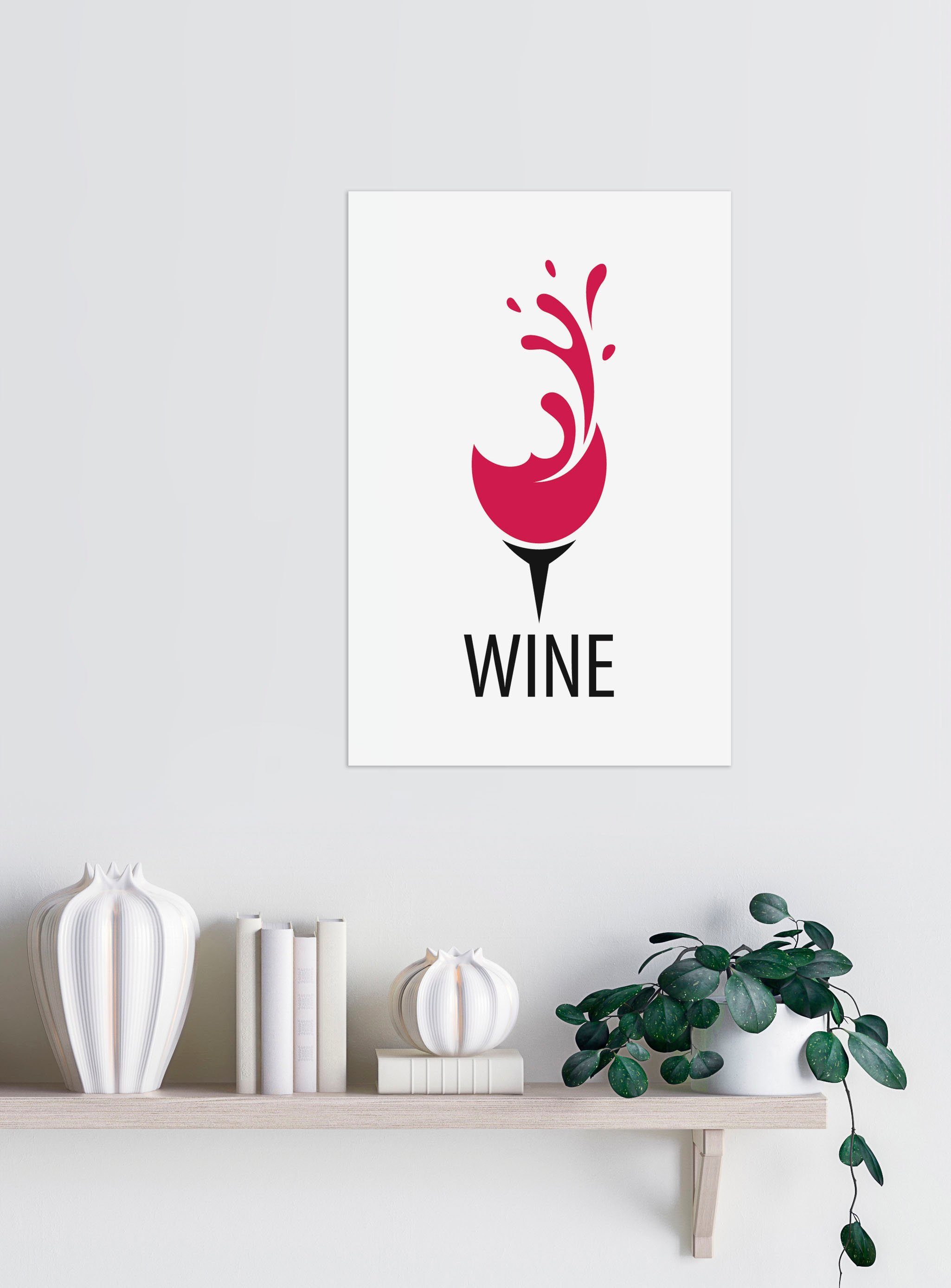 queence Sierobject voor aan de wand Wine Stalen bord, blikken bord, spreuk, grappig, wanddecoratie, retro, 20x30cm