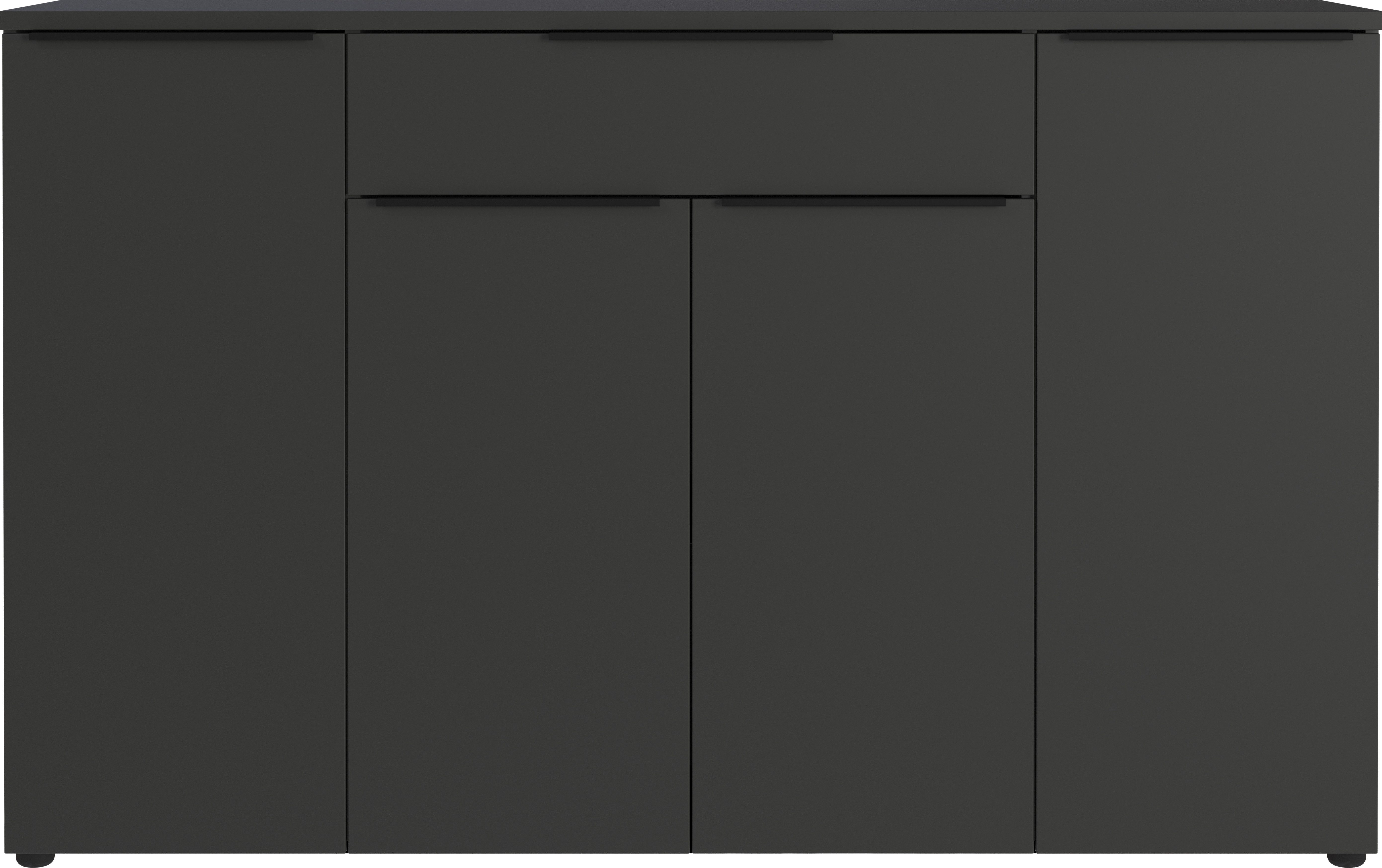 GERMANIA Kantoormeubelset Milaan incl. bureau, kastje op wieltjes, roomdivider en dressoir (4-delig)