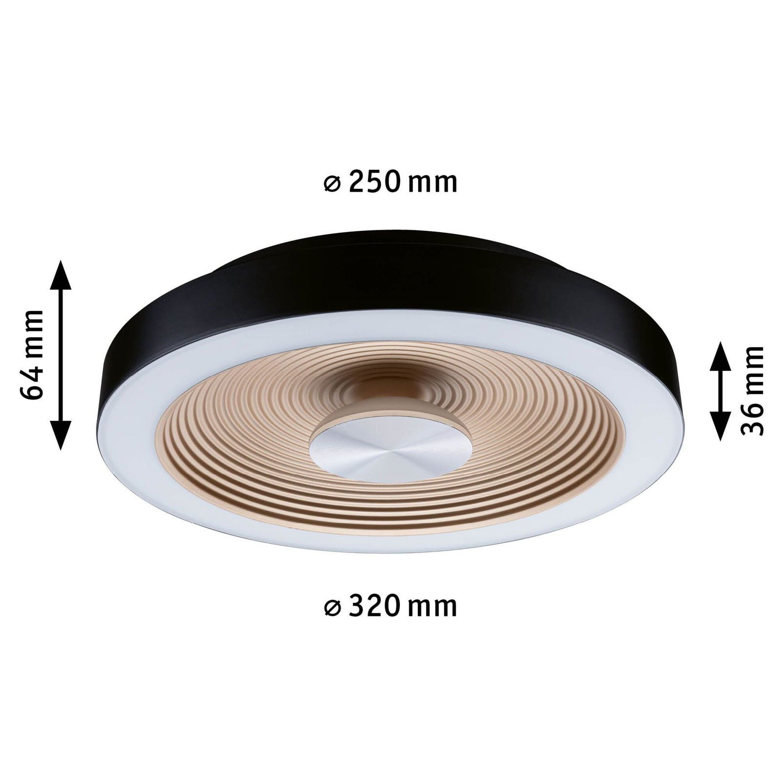 Paulmann Led-plafondlamp LED plafondlamp Volea IP44 3000K 470lm / 1650lm 230V 3,5 / 1x13W (1 stuk)