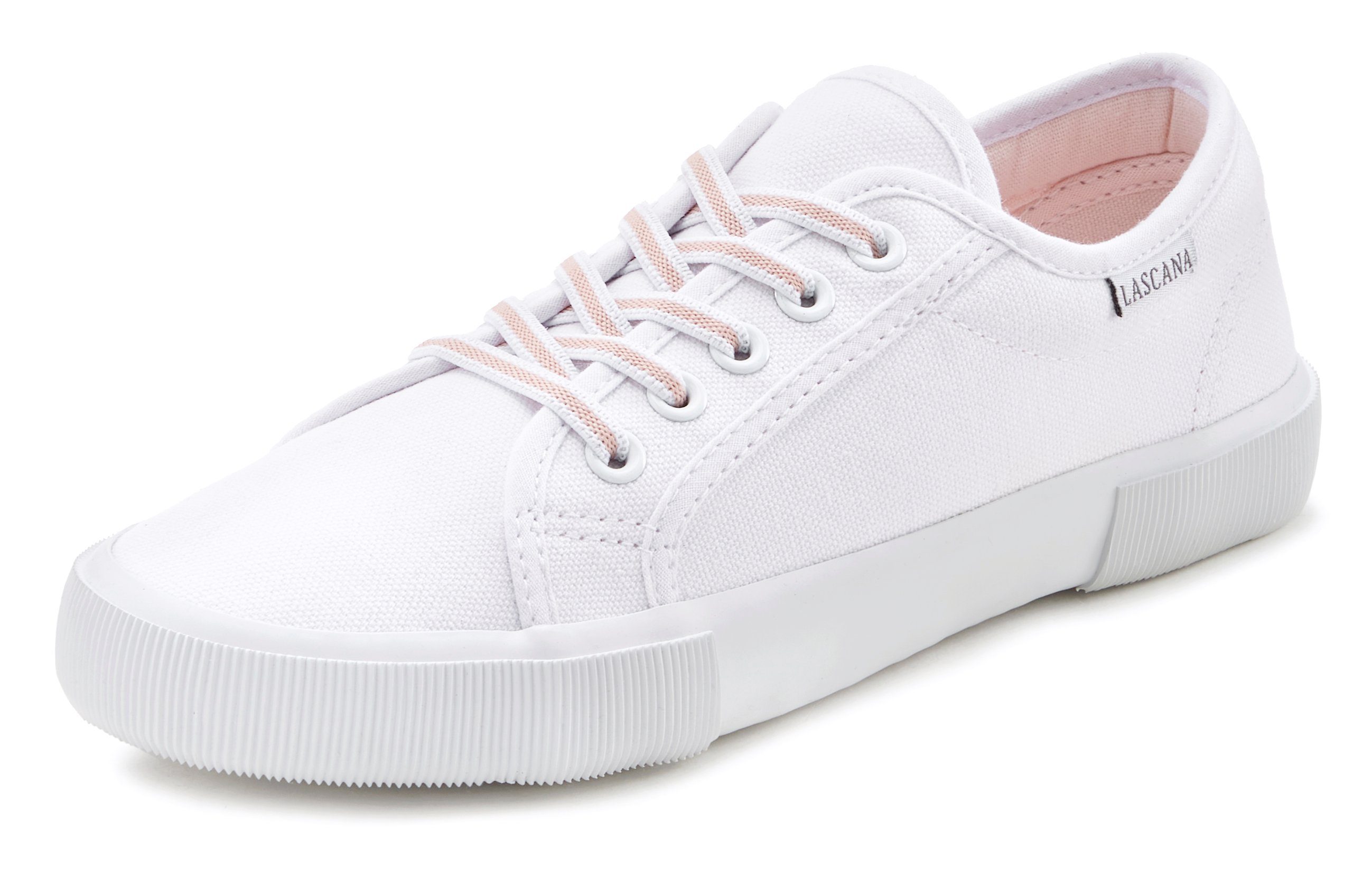 Lascana Sneakers Sneaker, veterschoen, vrijetijdsschoen om in te stappen met elastische veters vegan
