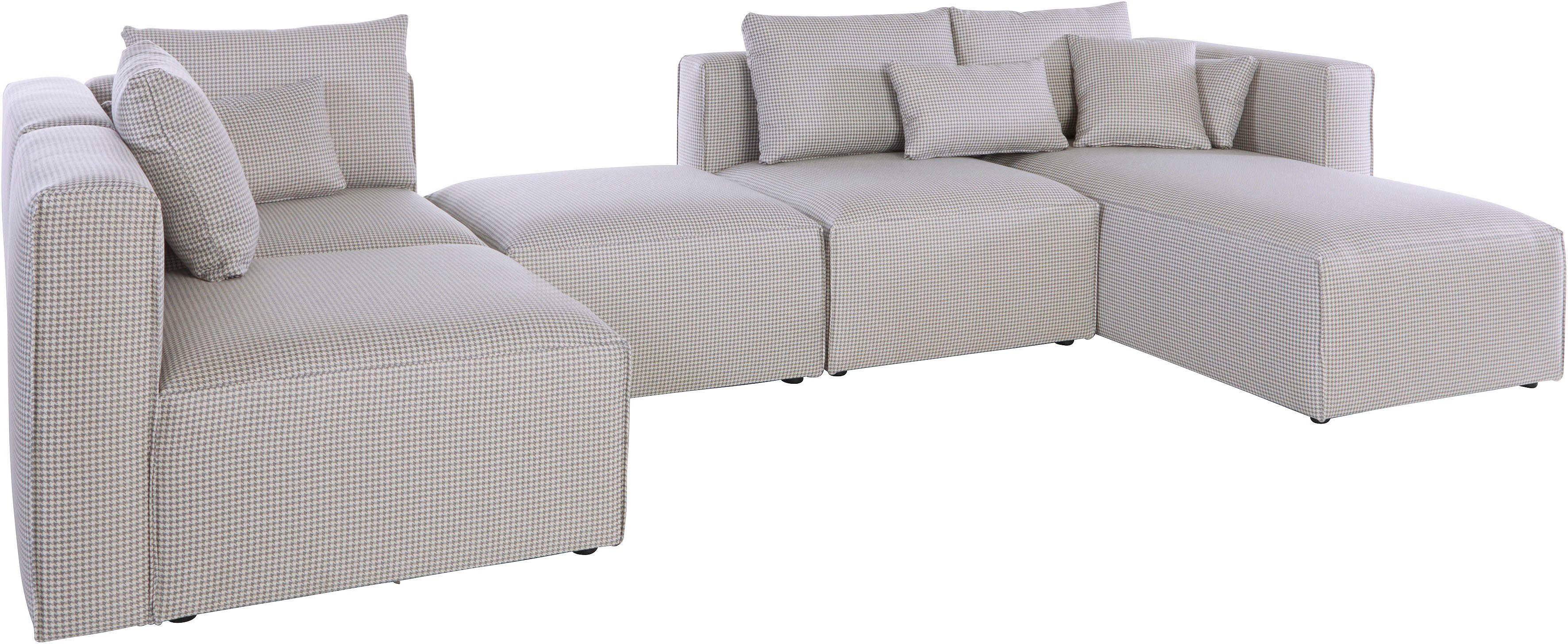 Guido Maria Kretschmer Home&Living Zithoek Comfine U-vorm samengesteld van modules, in 3 stoffen en vele kleuren