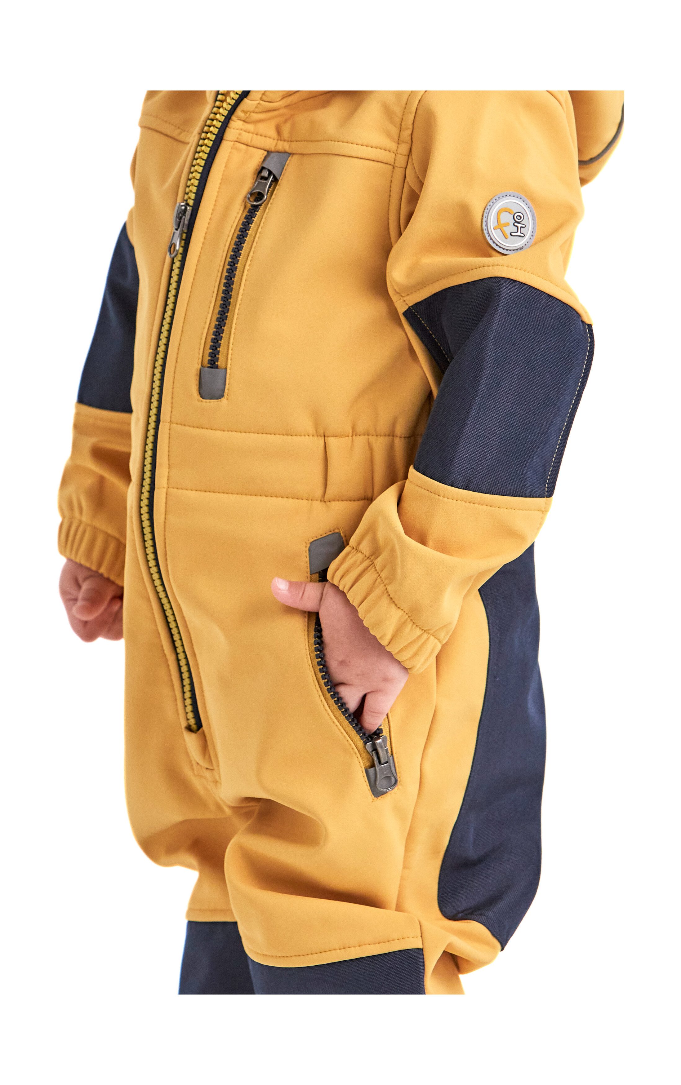 first instinct by killtec Jumpsuit FIOW 35 MNS ONPC Softshellpak met fleece binnenin, waterafstotend, winddicht