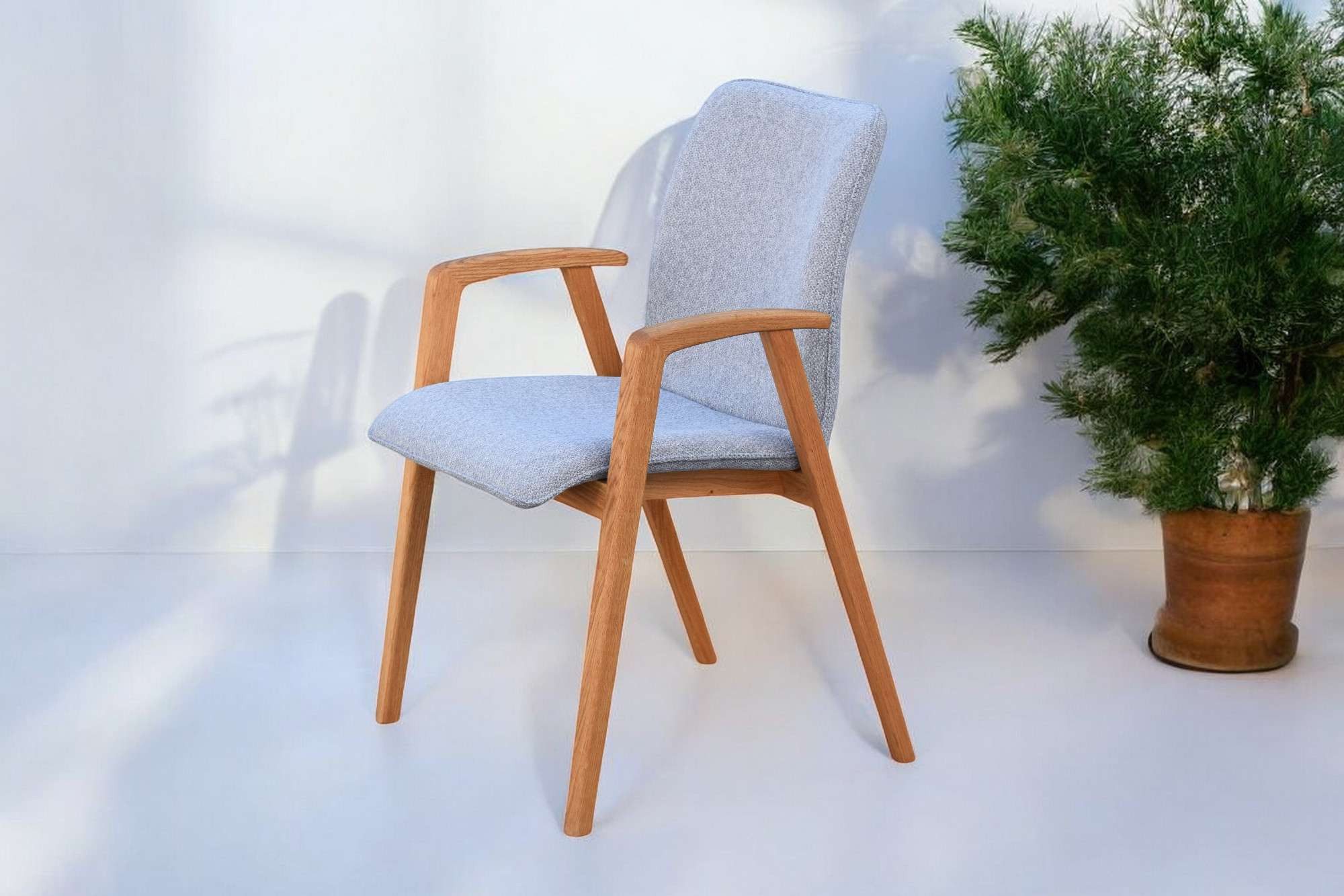 Home affaire Stoel met armleuningen Loreen eetkamerstoel, beklede stoel, designstoel met massief frame, hoogwaardig afgewerkt, armleuningen, stijlvol, comfortabel (set, 2 stuks)