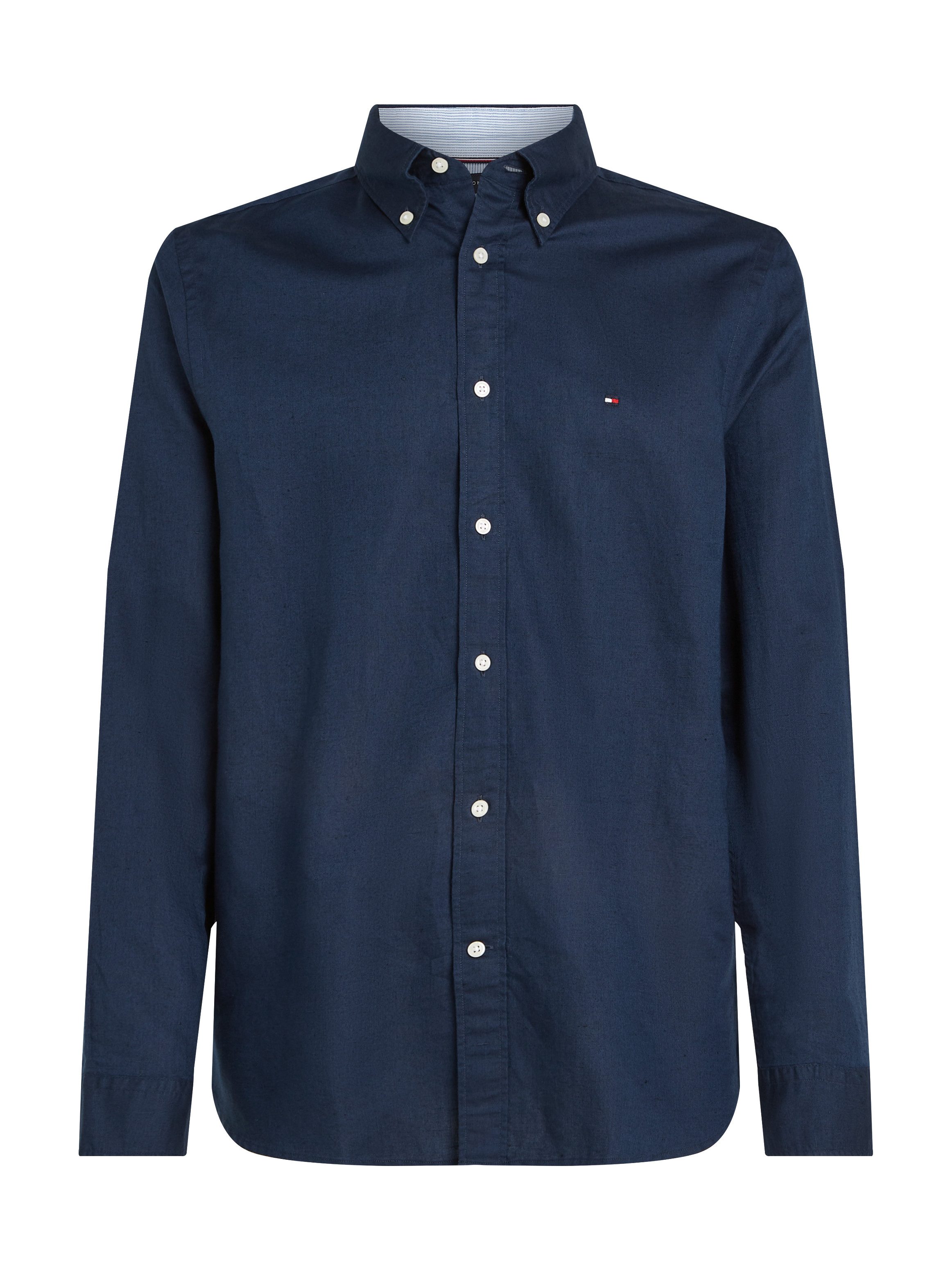 Tommy Hilfiger Overhemd met lange mouwen LINEN BLEND SOLID RF SHIRT