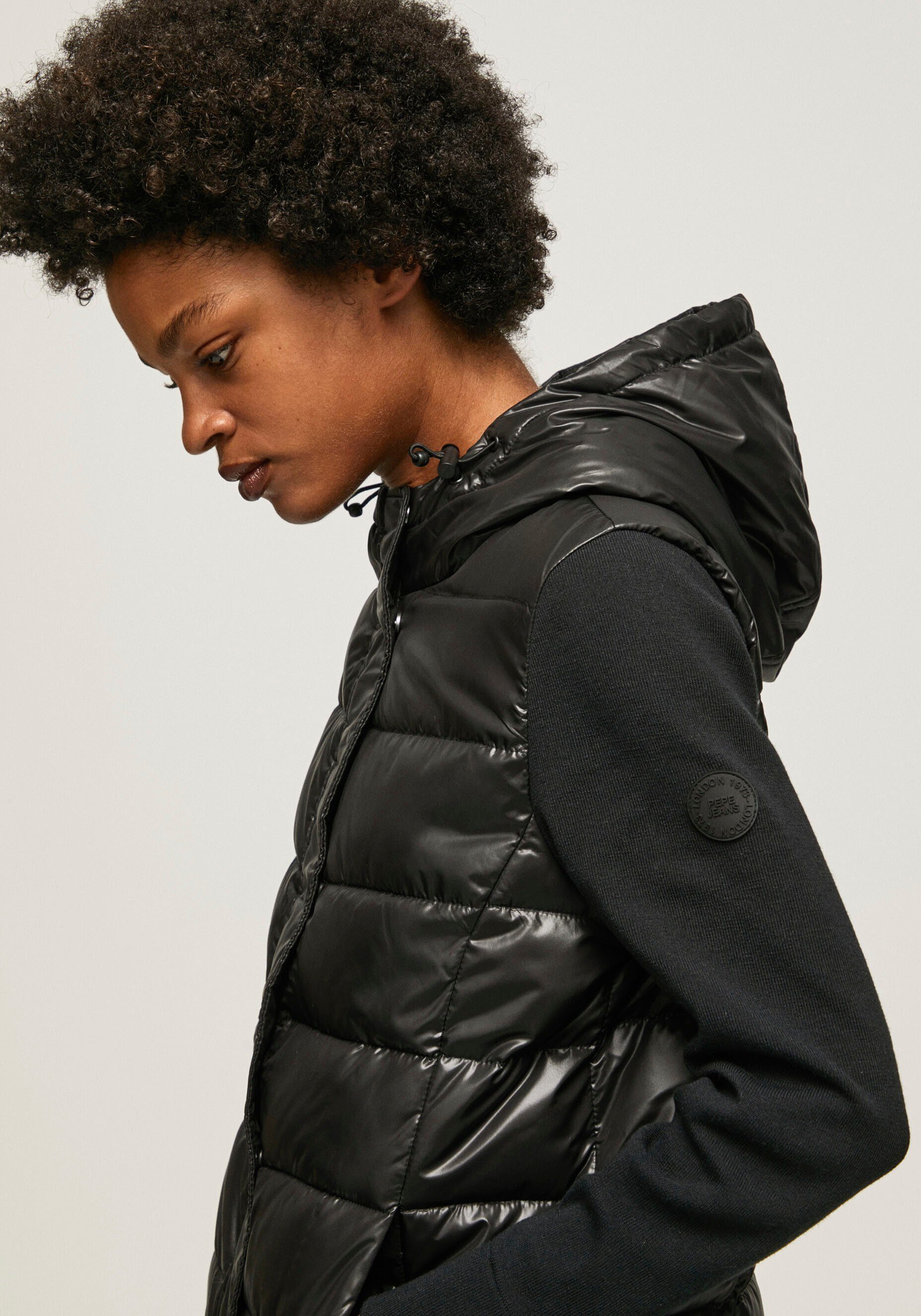 Pepe Jeans Gewatteerde jas in de materiaalmix