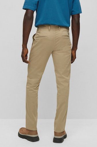 Boss Orange Geweven broek SLIM met opgestikt logo