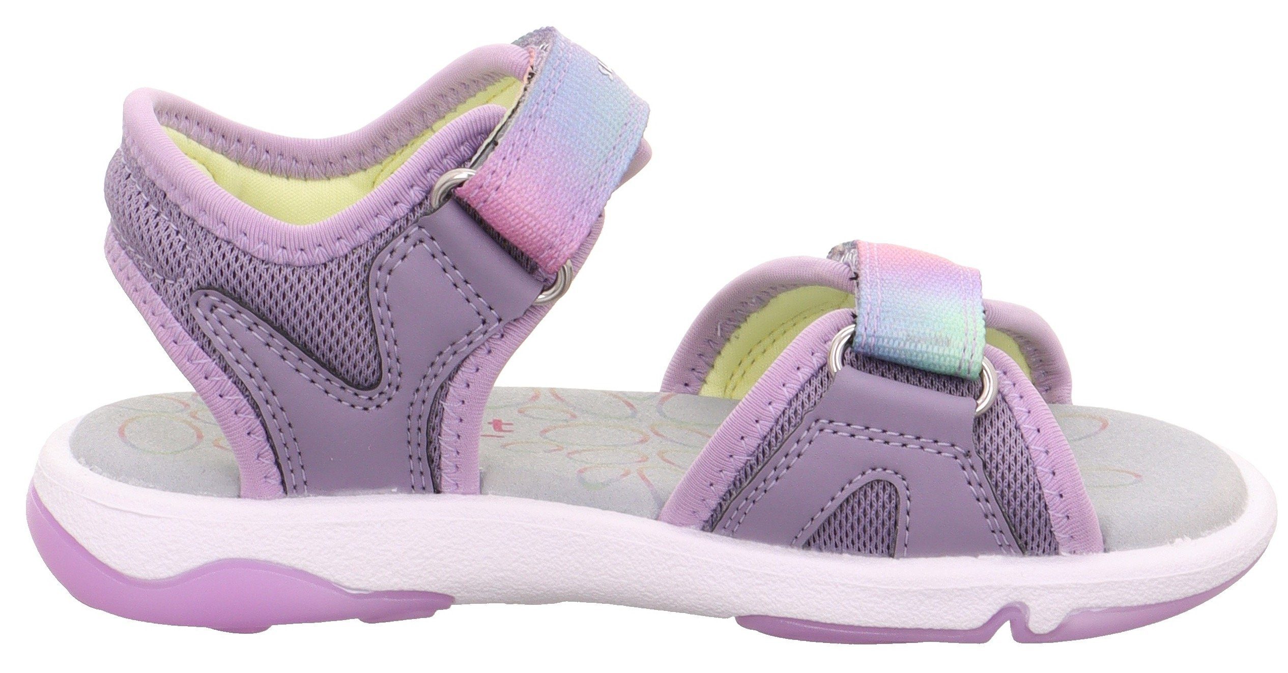 Superfit Sandalen PEBBLES WMS: middel Sandaal met schattige glitter-sluiting, maat sjabloon om te downloaden