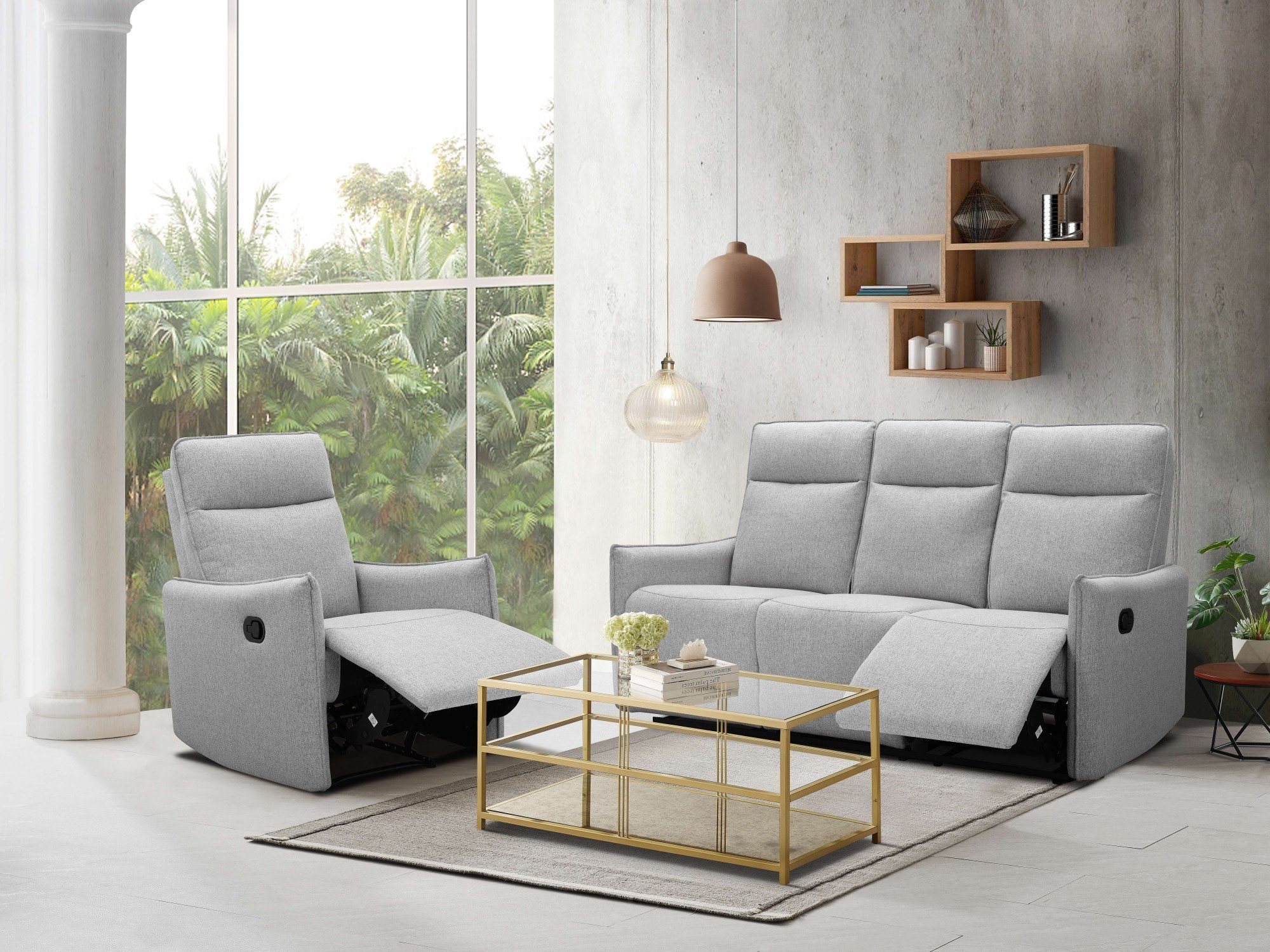 Dorel Home Relaxfauteuil Lugo, tv-fauteuil, woonkamerfauteuil met slaapfunctie
