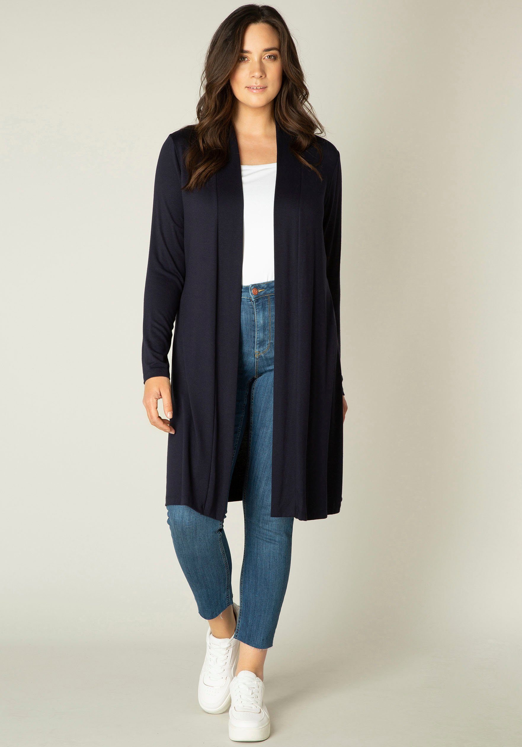Base Level Curvy Lang vest Ayla Long Ruimvallende, zachte tricotkwaliteit