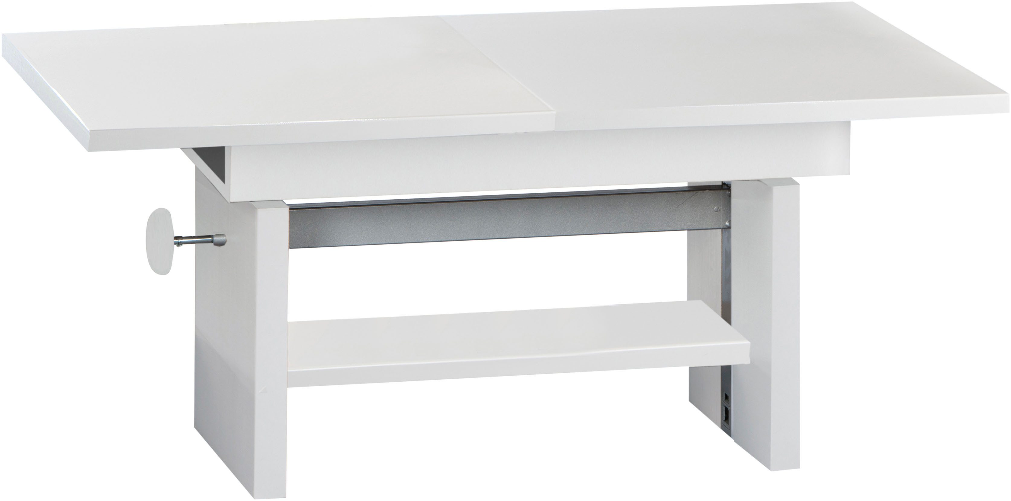 Stolkom Salontafel Event hoogte verstelbaar, uitschuifbaar, BxHxD 110-150x48-63x65 cm Hoogte verstelbaar met liftmechaniek en uittrekbaar in 3 kleurvarianten