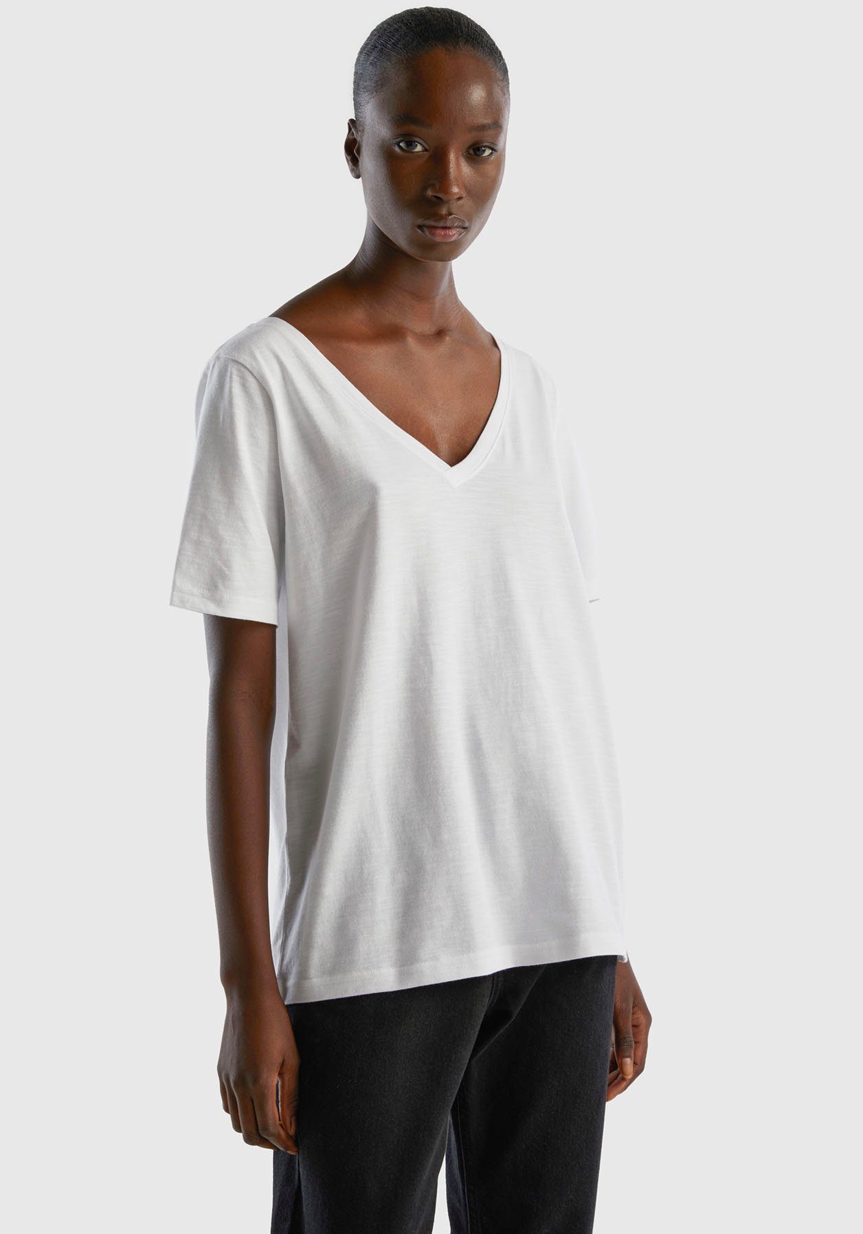 United Colors of Benetton T-shirt van jersey van flammégaren