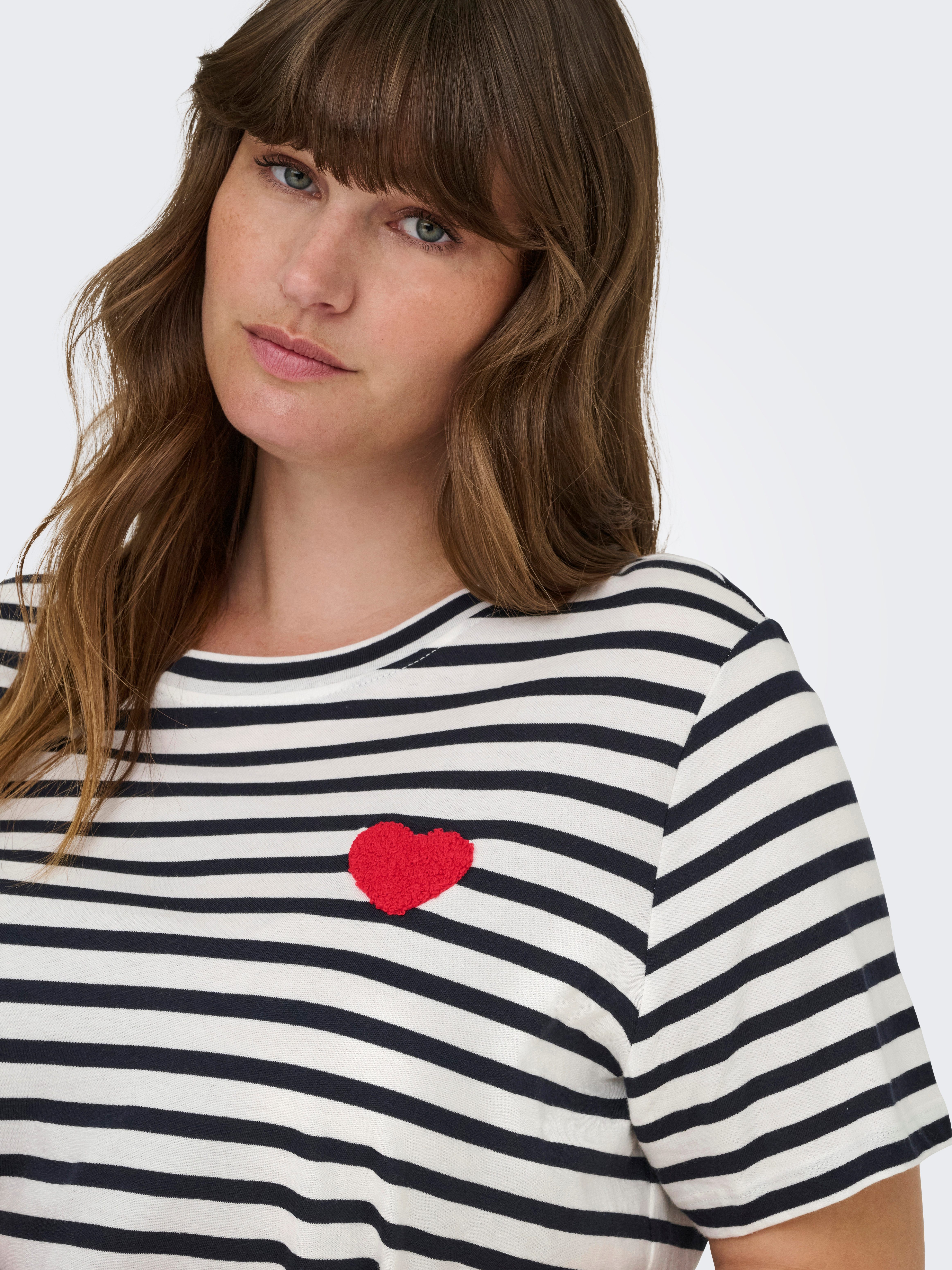 ONLY CARMAKOMA T-shirt CARKIKO LIFE S/S O-NECK TERRY TOP JRS