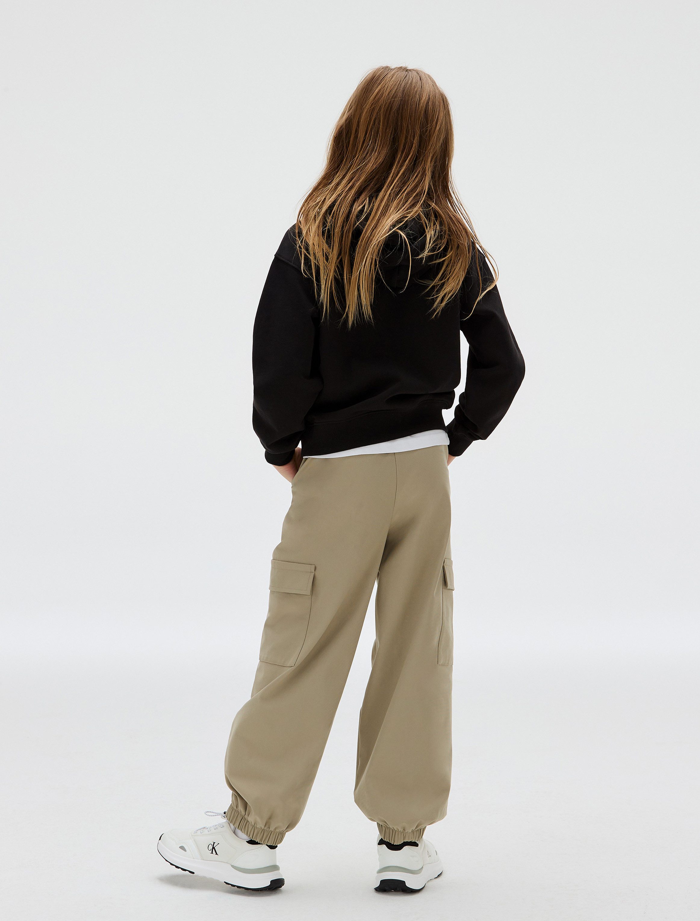 Calvin Klein Hoodie NECK EMBRO LOGO TERRY HOODIE voor kinderen tot 16 jaar, logo-opschrift
