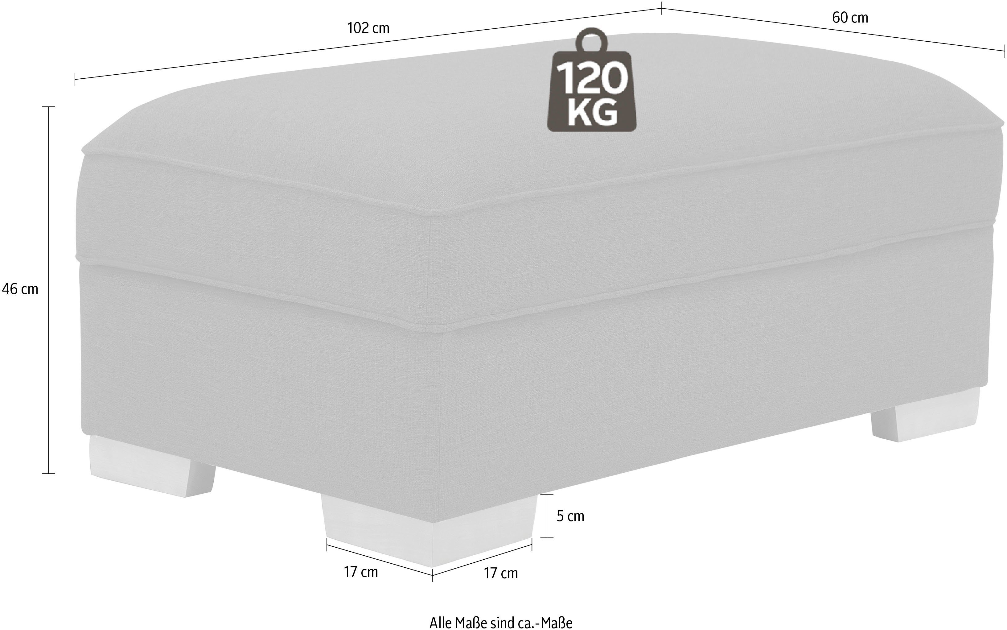 Home affaire Hocker met bergruimte Savoy incl. grote bergruimte, passend bij de "savoy"-serie, 2 stofkwaliteiten