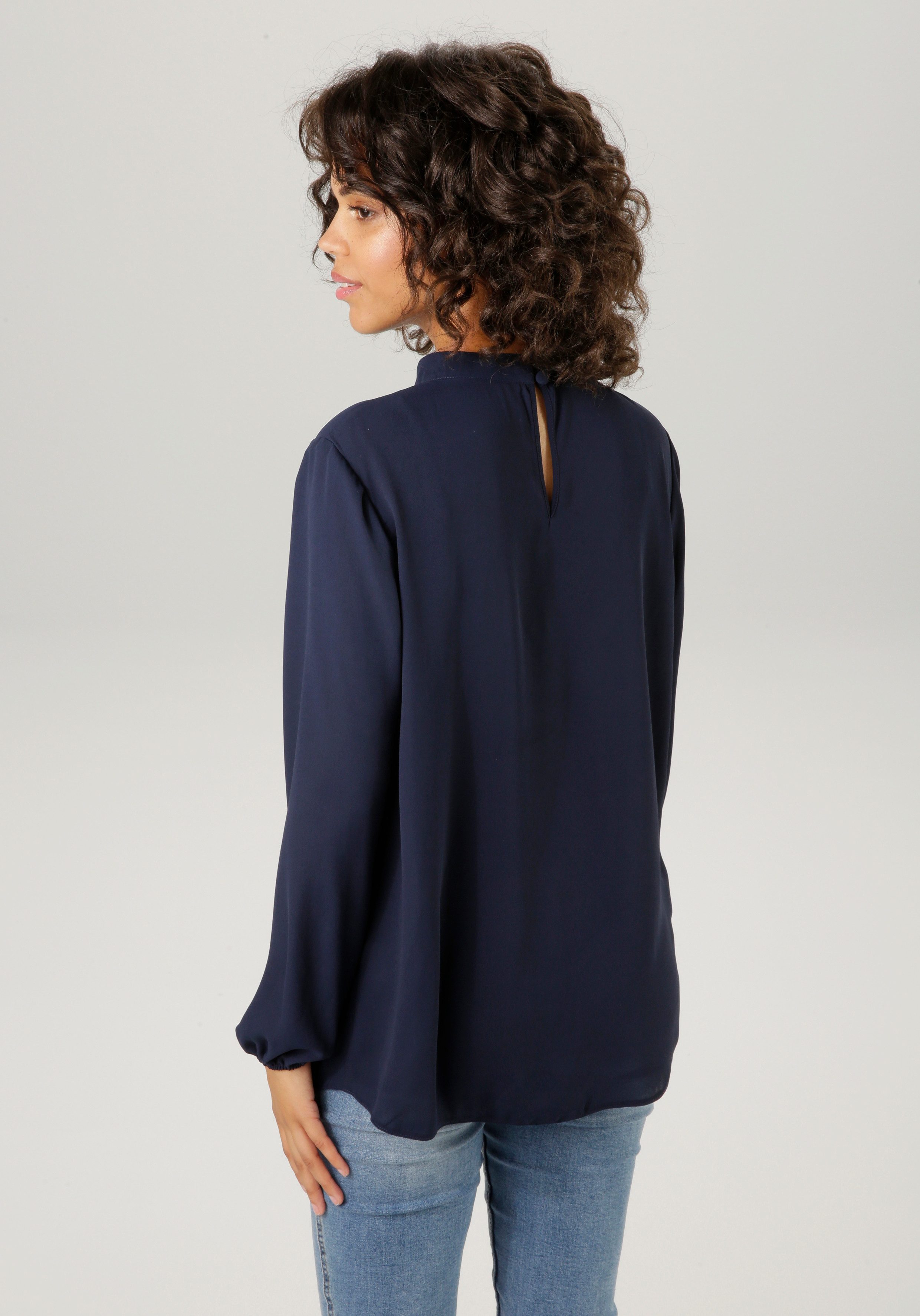 Aniston CASUAL Blouse met lange mouwen met kleine volant voor