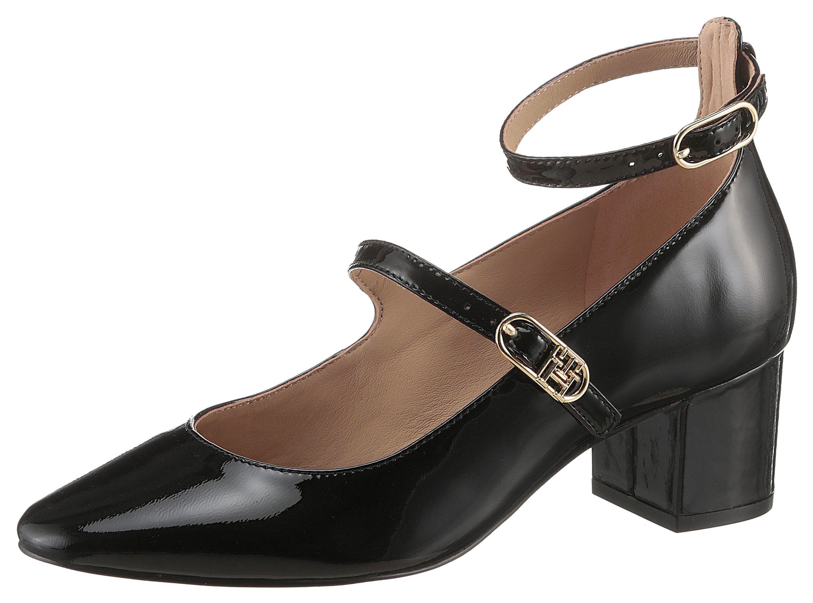 Tommy Hilfiger Gesppumps PUMP DOUBLE STRAP PATENT LEATHER hakken, avondschoen, feest schoen,...